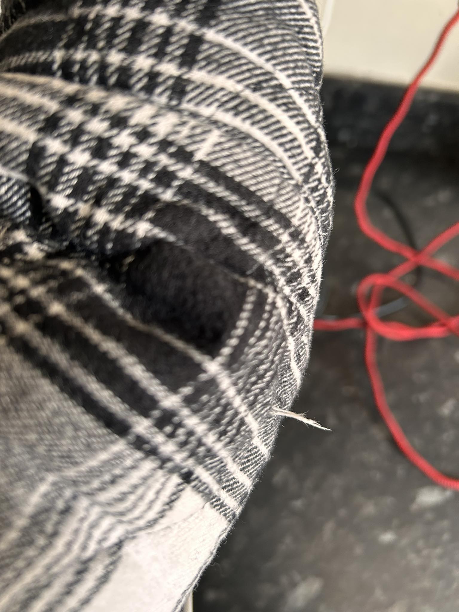 Last year I posted about my jacket having a loose thread. And 