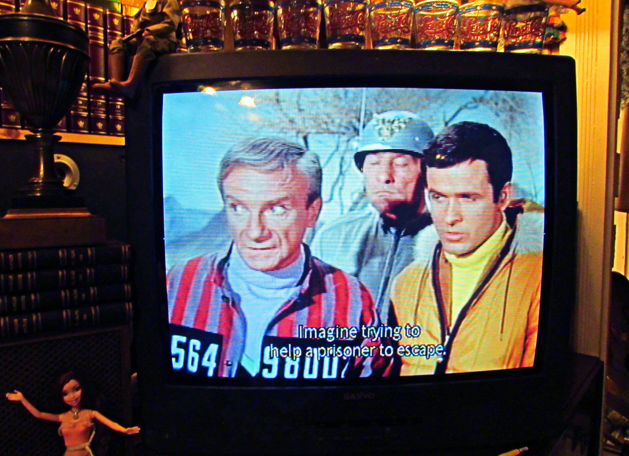 Sanyo television model DS31590 survives dumpster incident