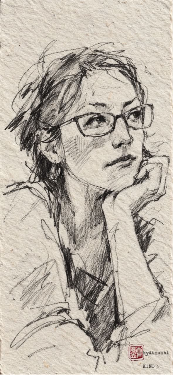 🎥銀幕の大女優、岩下志麻さん 鉛筆画800×1100㎜ Y.tani