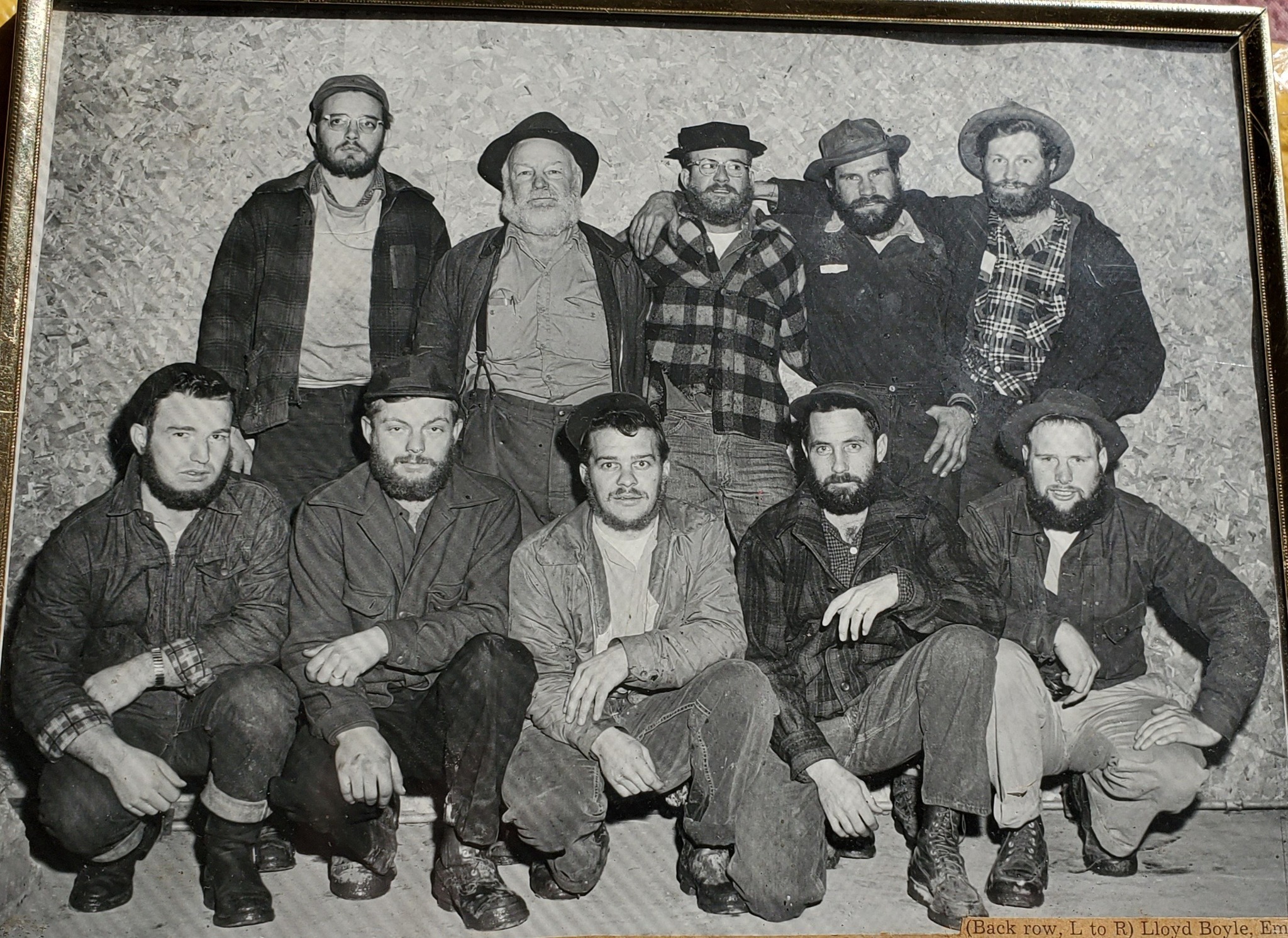 Pack River Lumber Company Sawmill Crew in the Late 1950s
