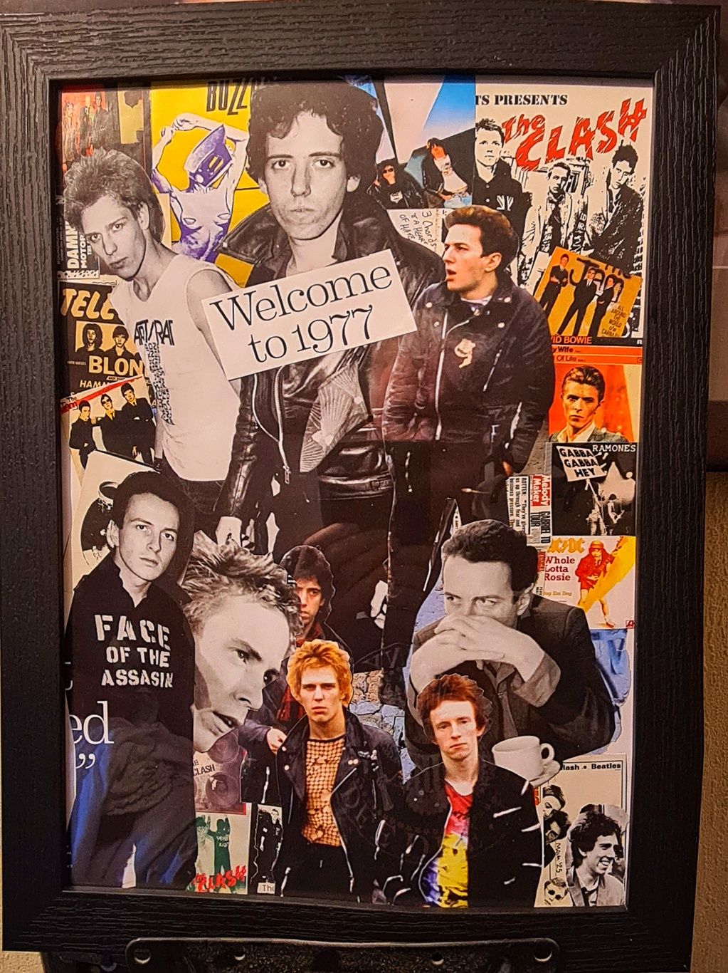 Clash collage for a friend. Scalpel and glue.