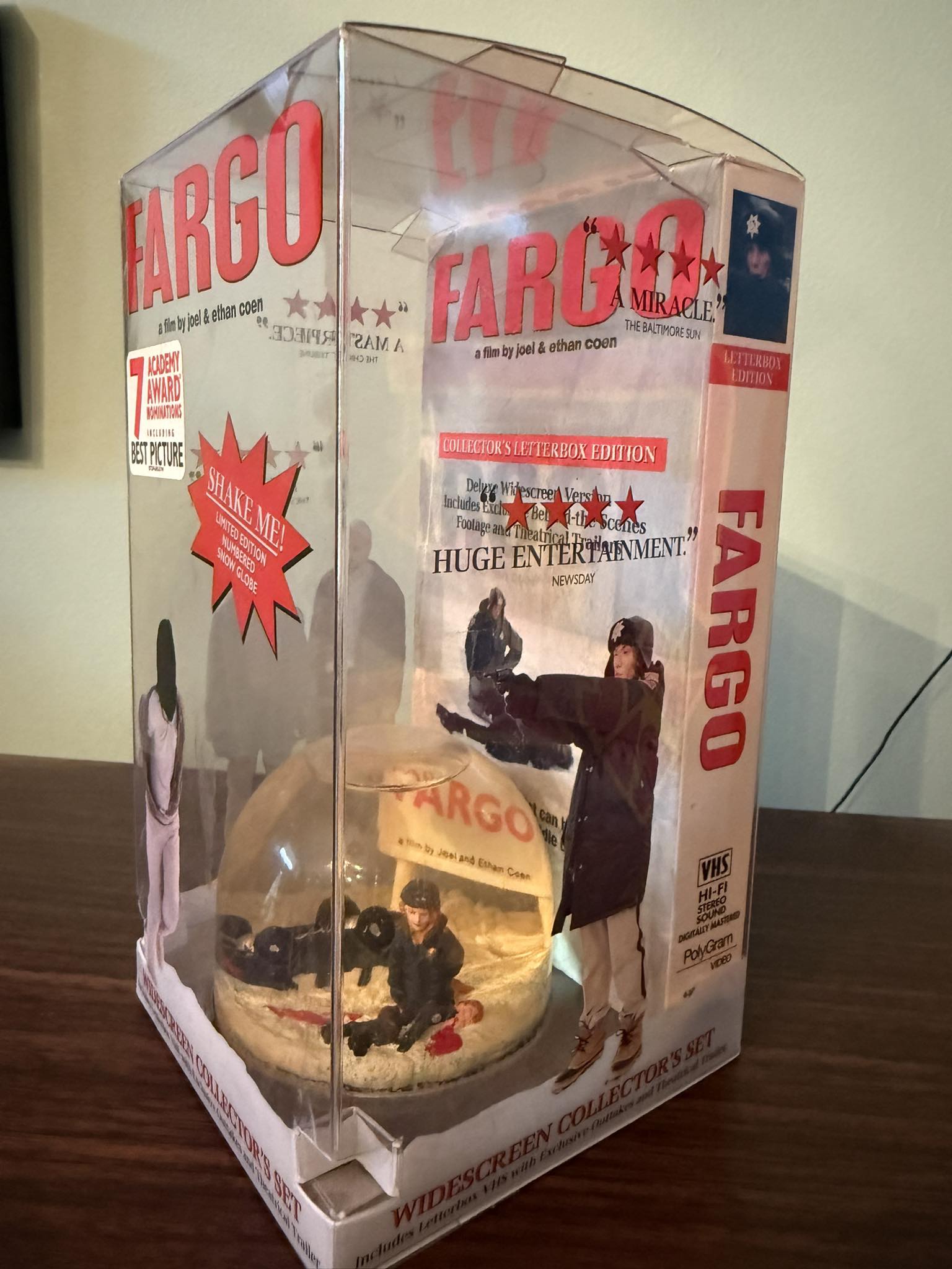 Fargo film special edition vhs with snow globe