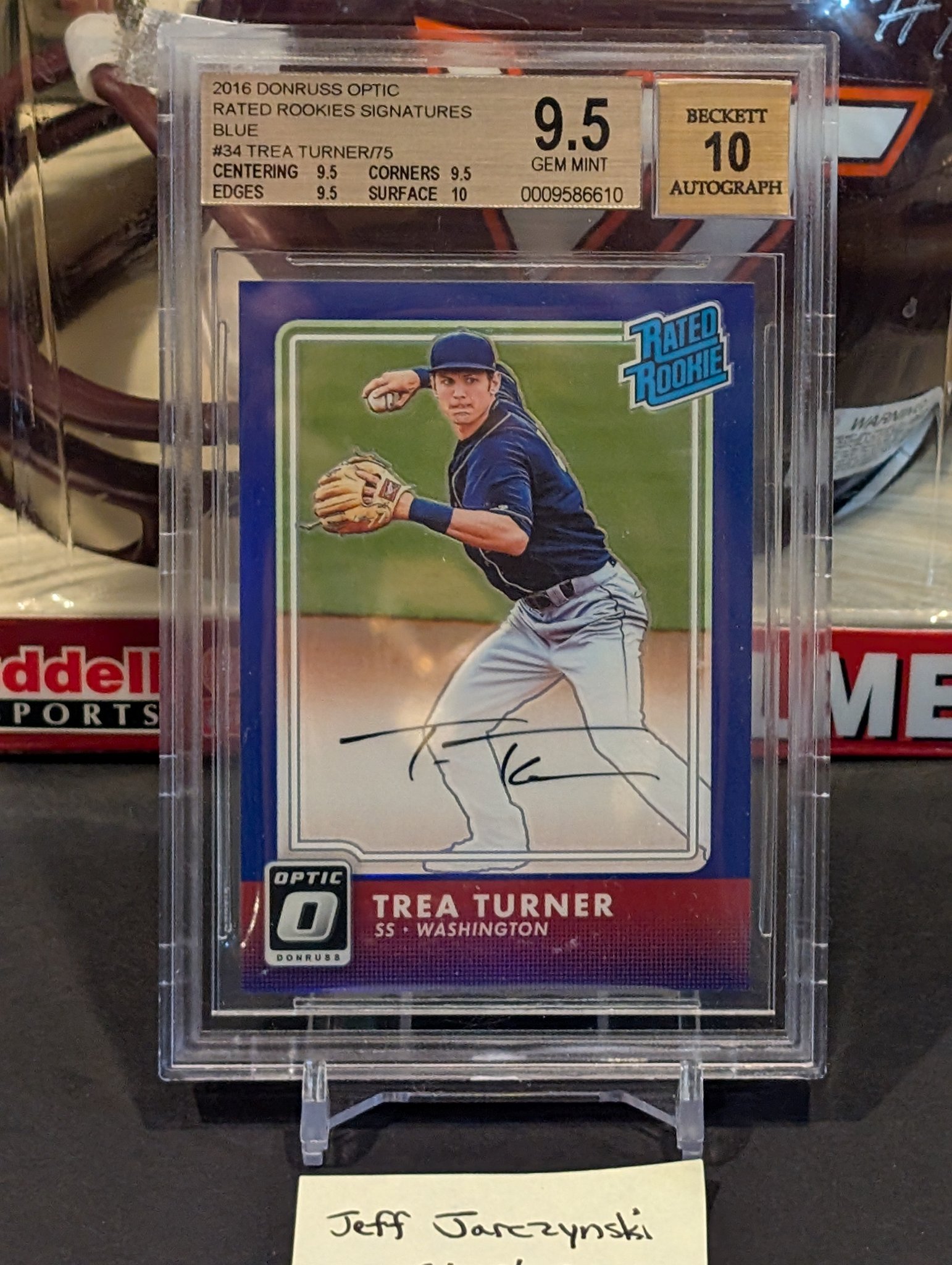 Son pulls rare Trea Turner autograph card