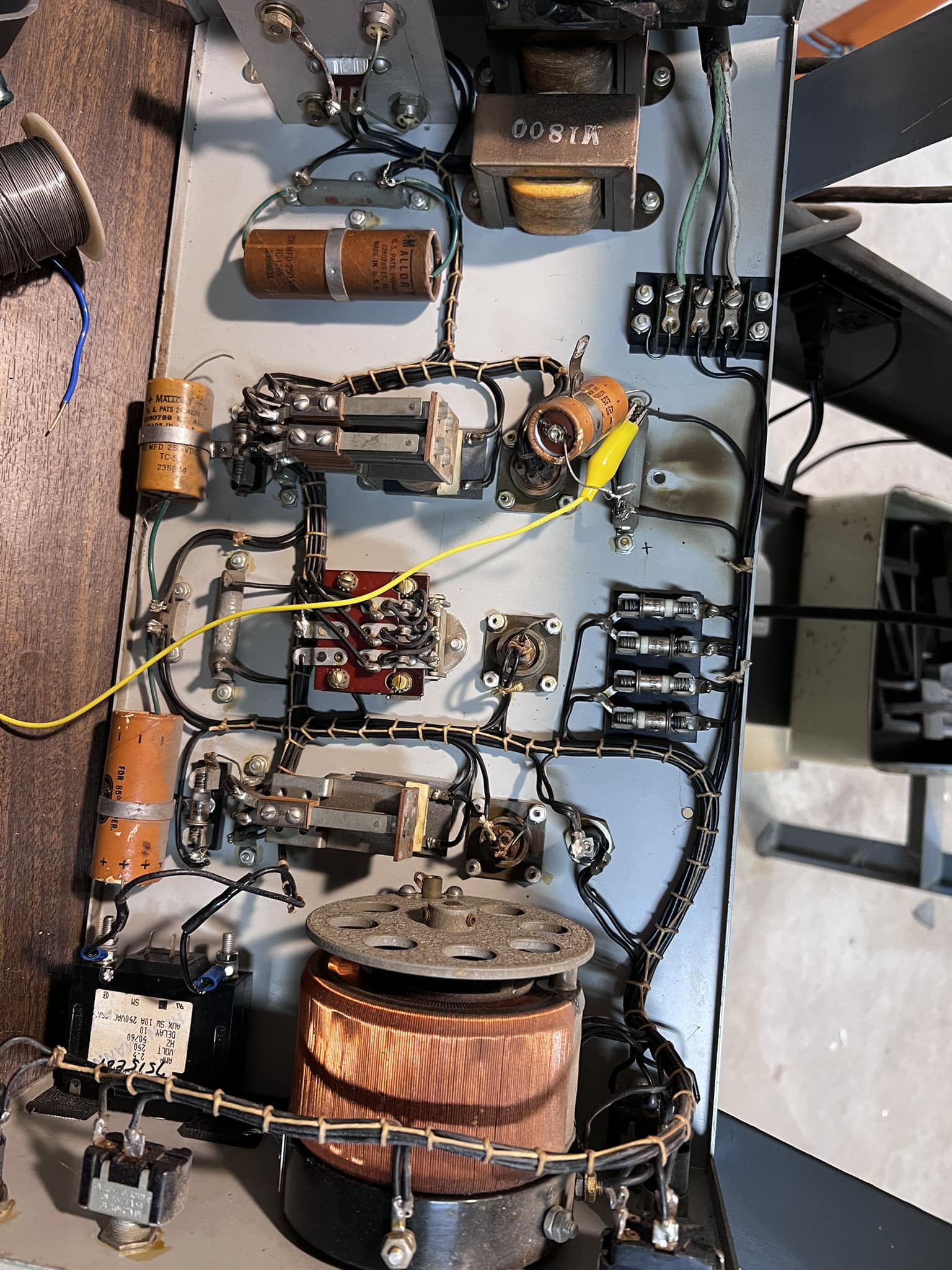 【マー】 What replaces 8mfd 450v paper capacitor in motor control board?
