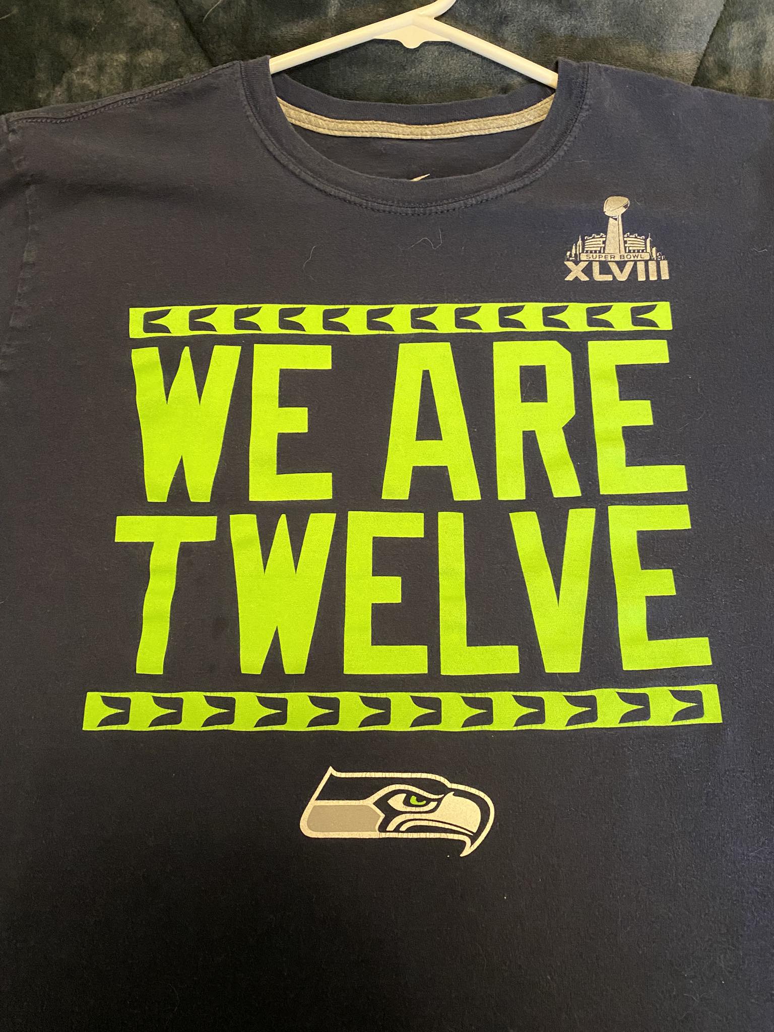 T-shirt Seattle Seahawks 12th Man Hawks Nest - Taille XL - Coton - Occasion Bon état
