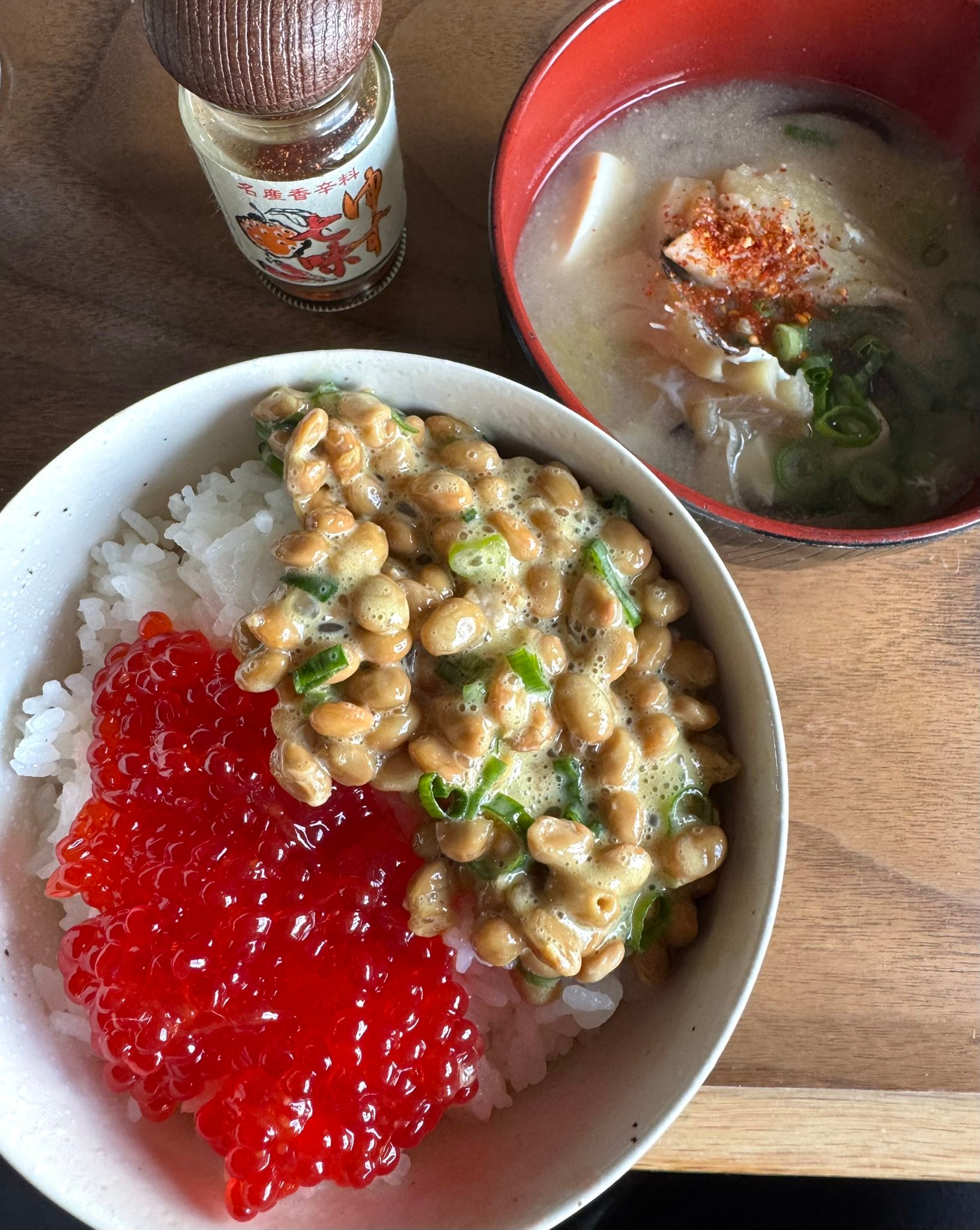 今朝は自家製筋子醤油漬けNKGです😋👏 イクラではなくねっとりした筋子