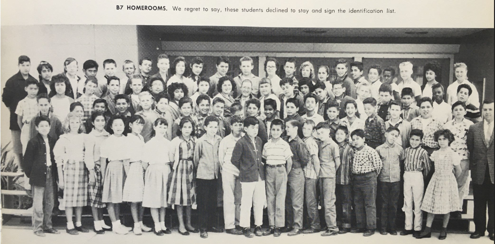 Wilson high school class photo from 1960s