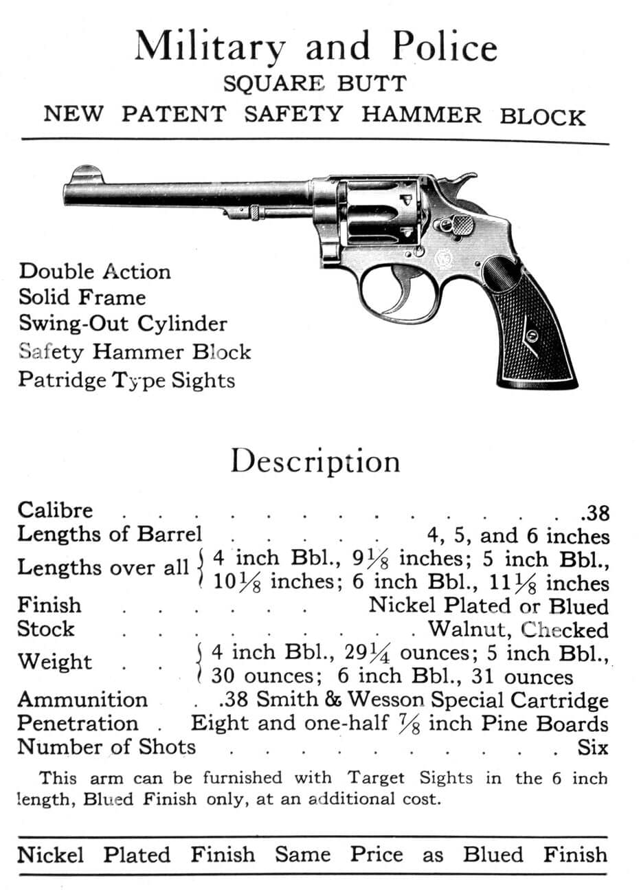 Pre-WWII K-frame revolver serial number reference