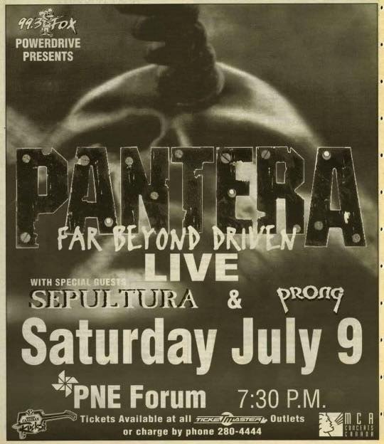 On this date in 1994: Pantera's 'Far Beyond Driven' tour slammed