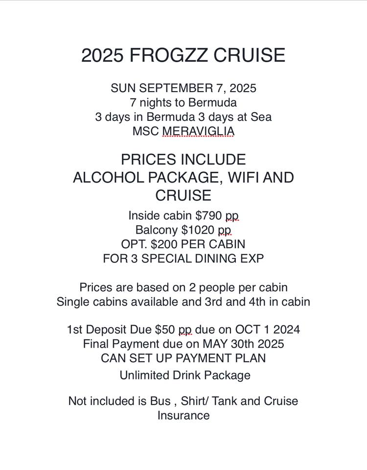 Frogzz 2025 cruise MSC Meraviglia | Facebook