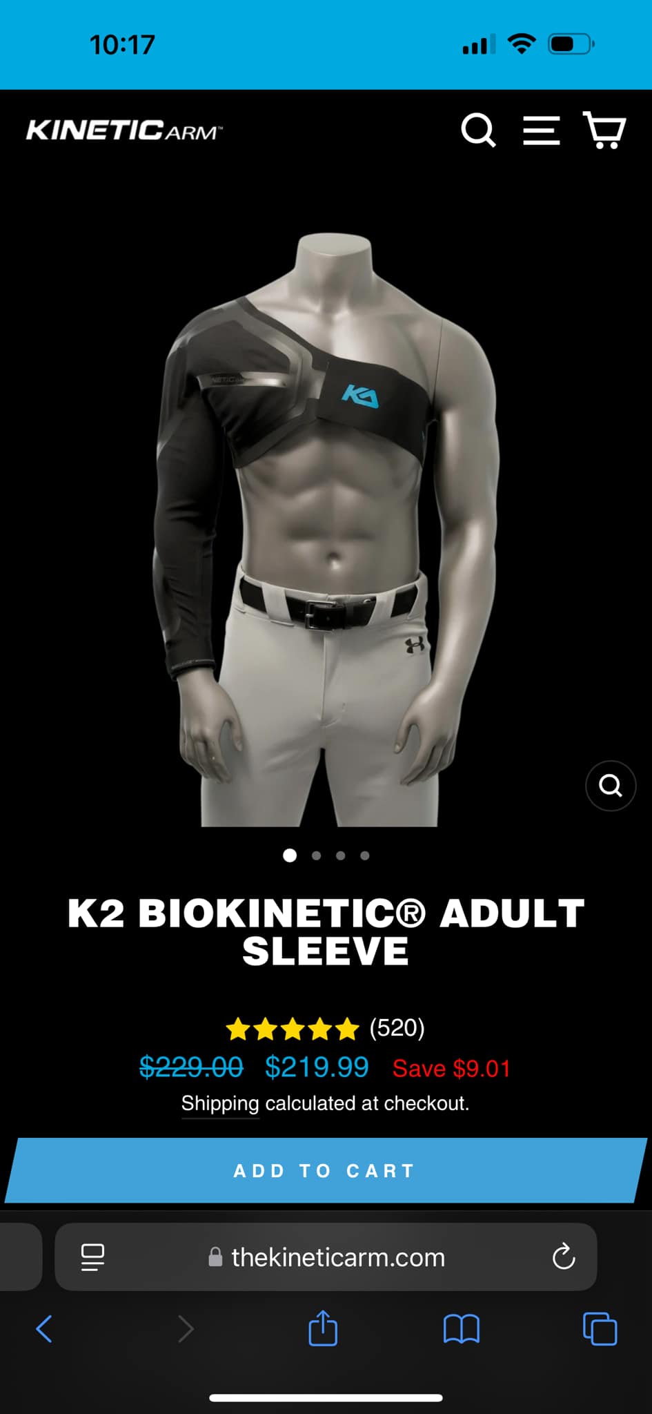 Kinetic Arm Deal for Travel Baseball Families with 10% Discount