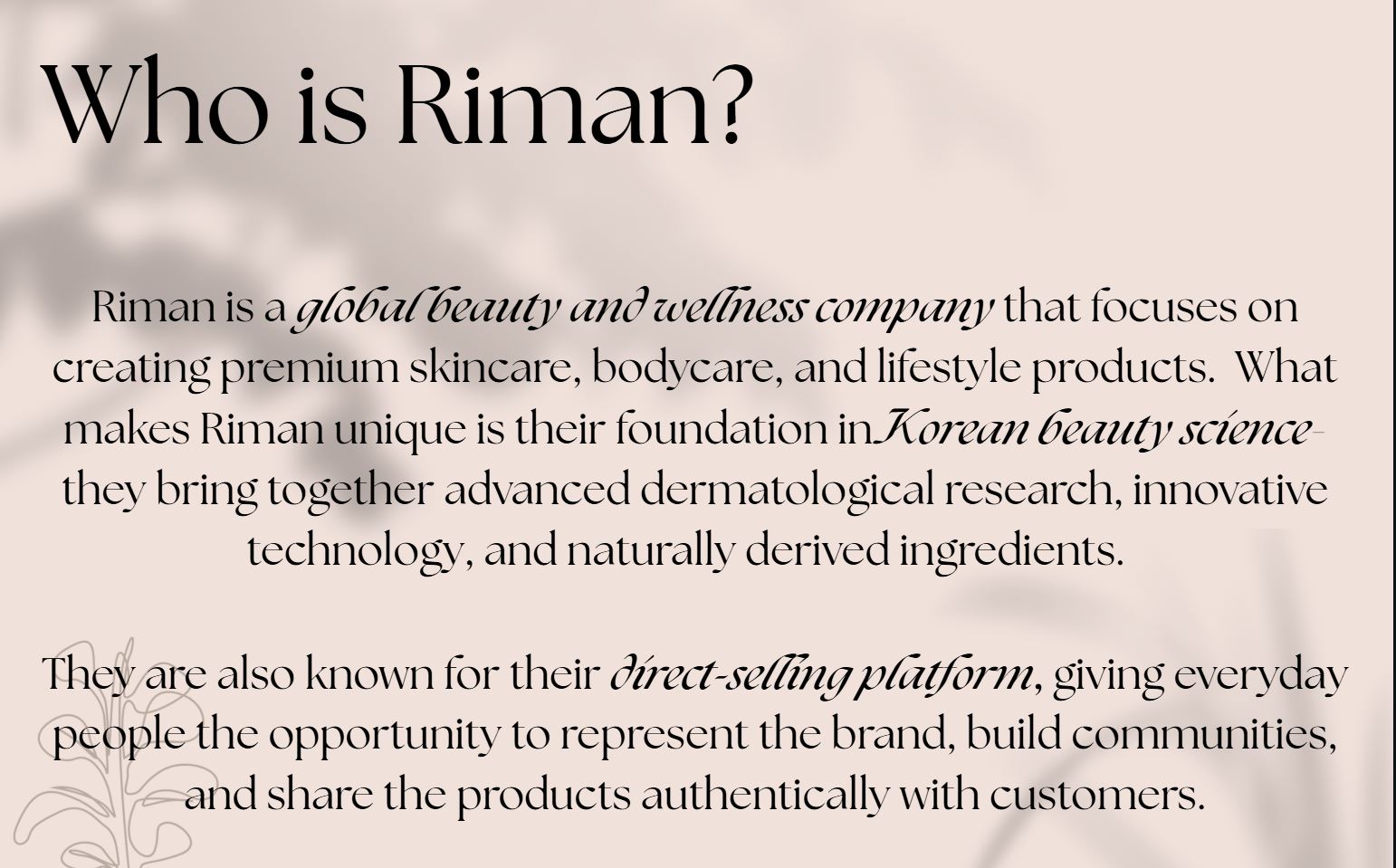 From Routine to Ritual | Post #1: What is Riman | Facebook