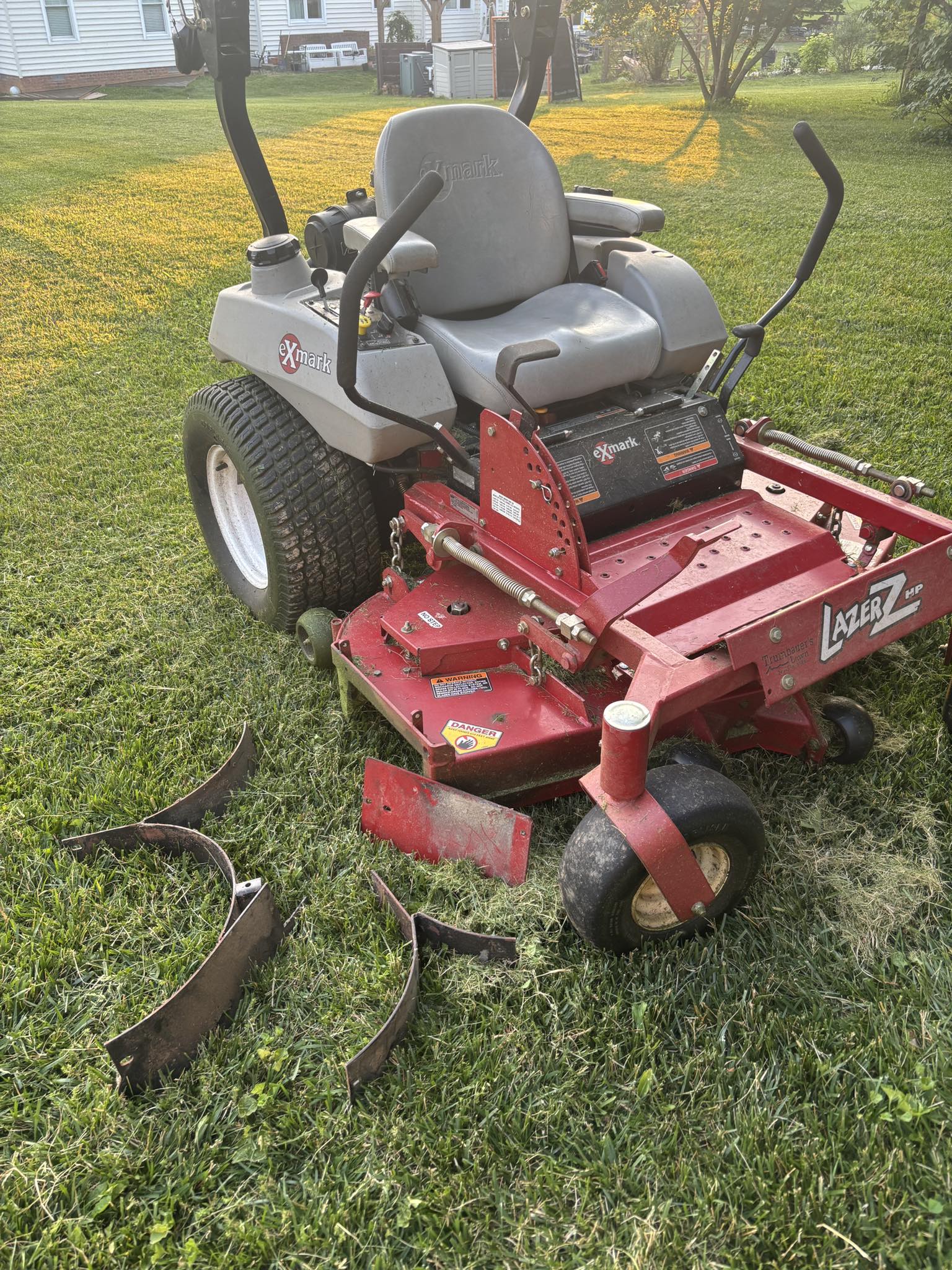 Should I reinstall the mulching baffles on my Lazer Z mower?