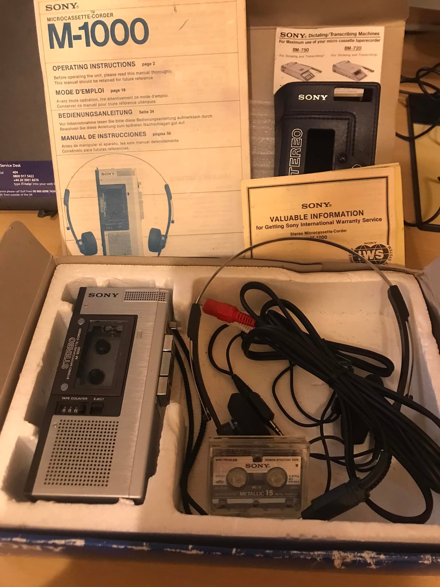 Sony M-1000 micro cassette stereo player review