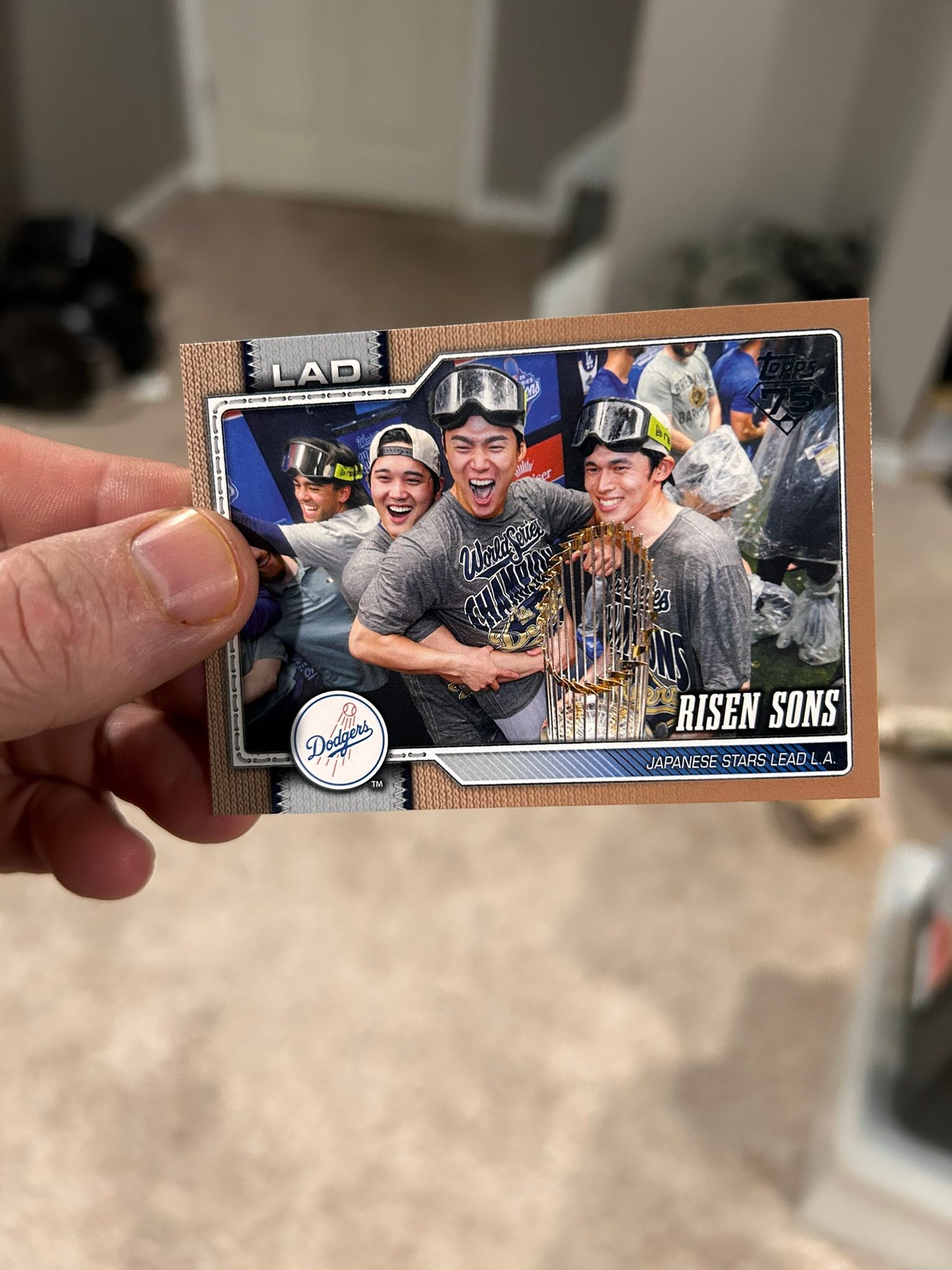 Shohei Ohtani baseball card from Topps 75 Series 2 Super Box