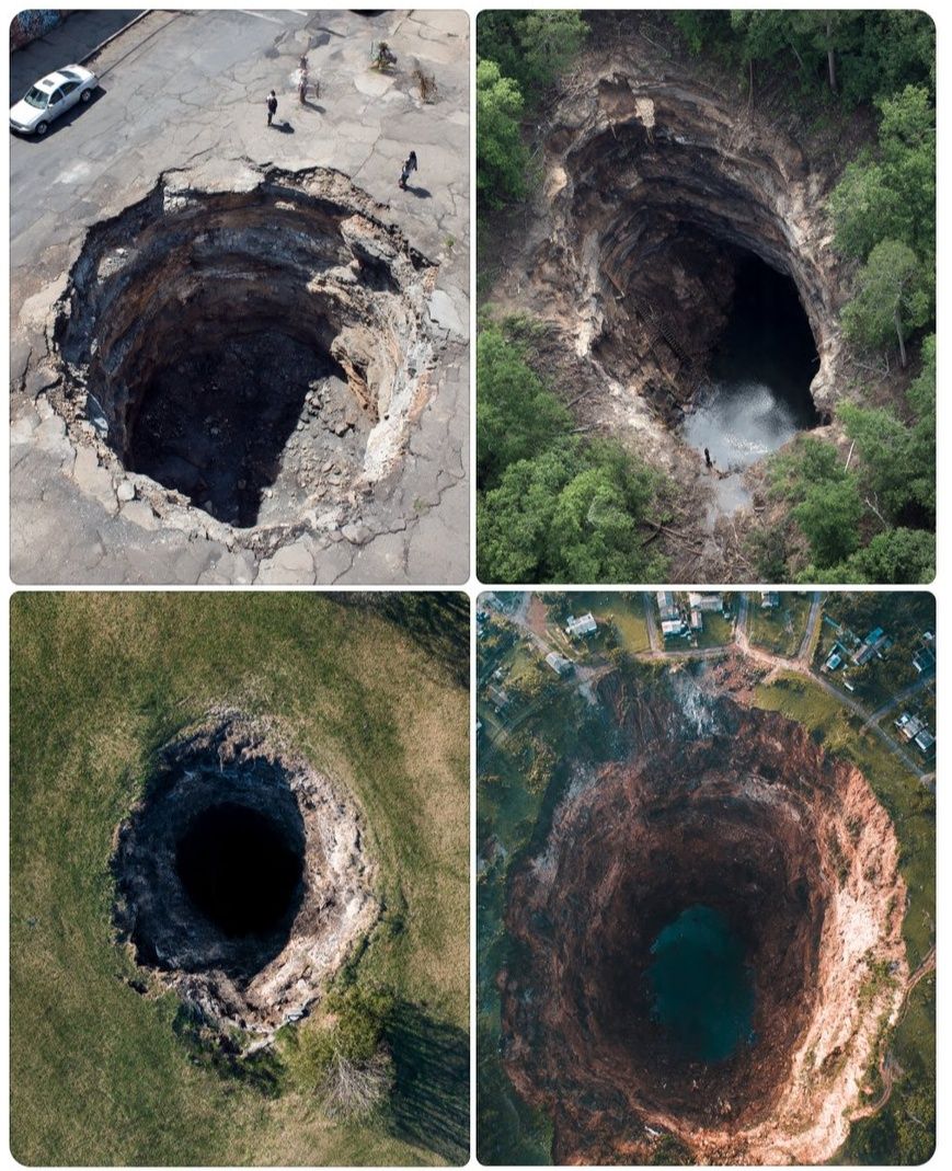 陥没孔/Sinkhole LEA The sinkhole is 630ft deep, 1,000ft long and 490ft wide. It is one