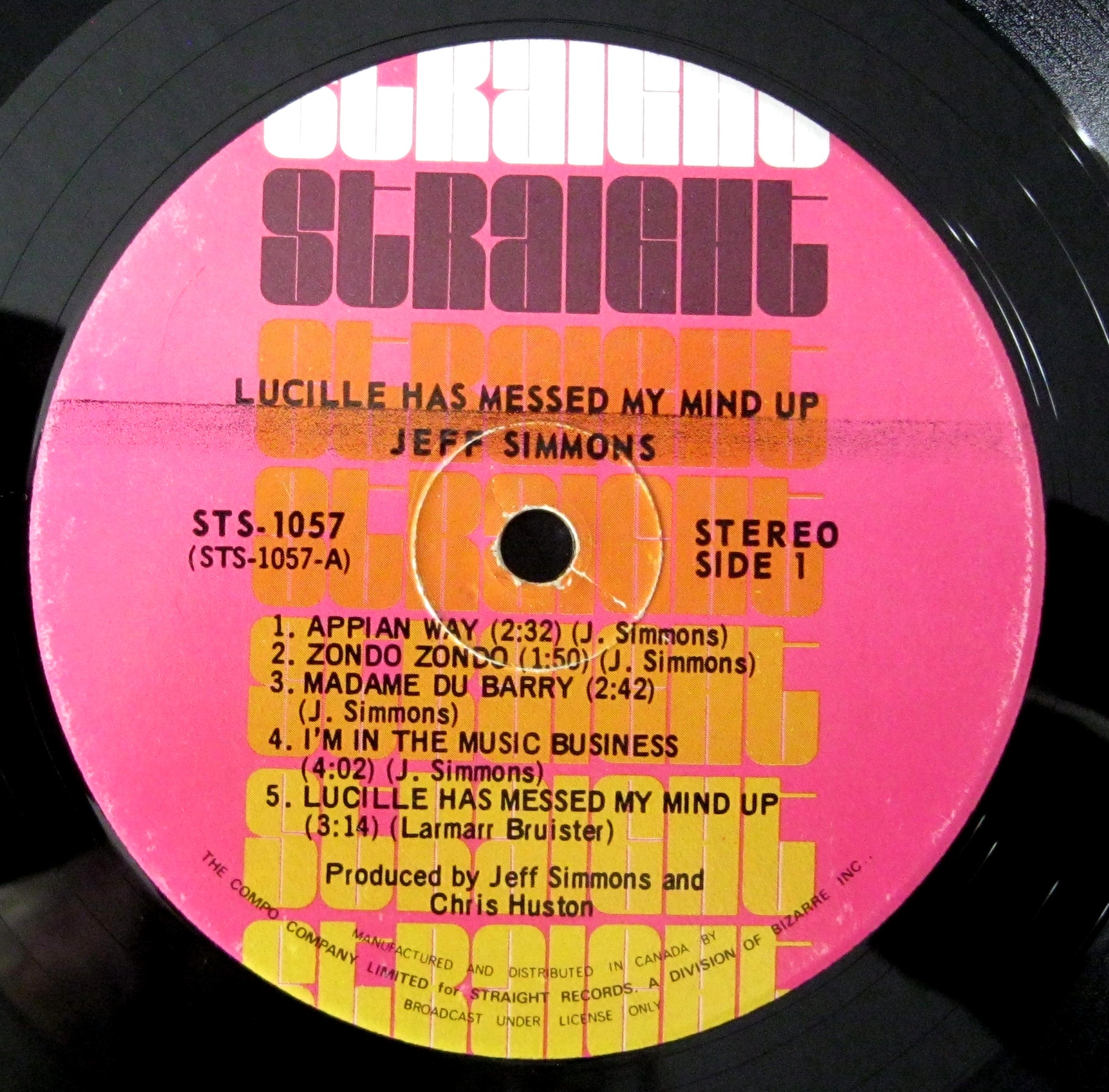 Jeff Simmons' Lucille Has Messed My Mind Up on Straight Records