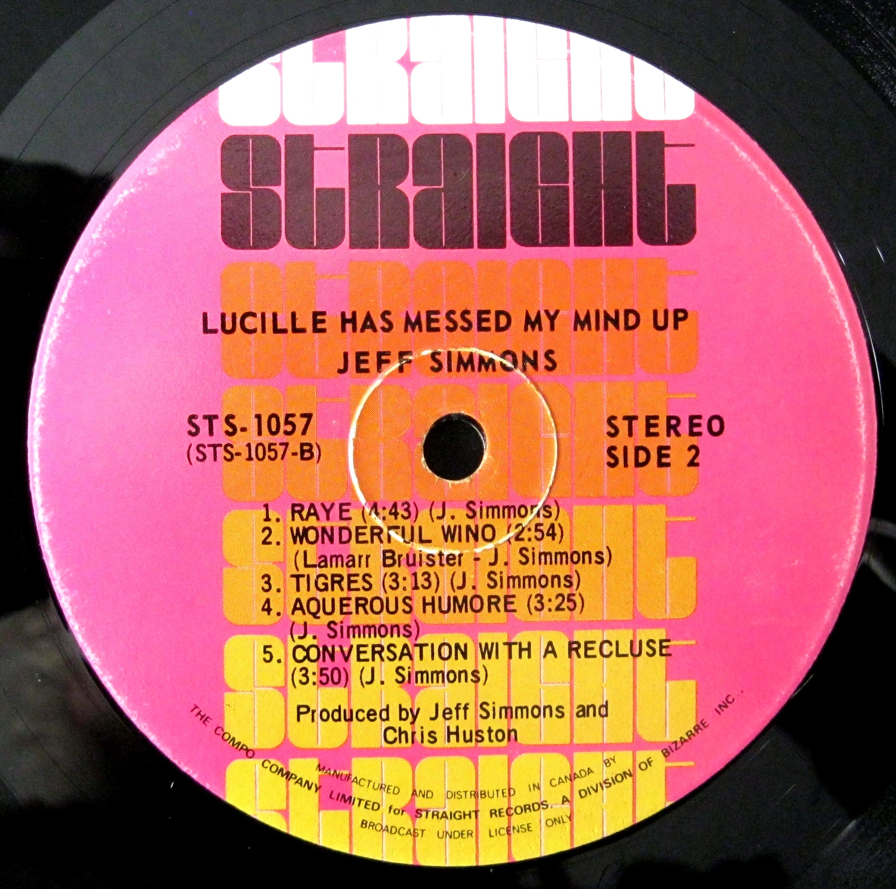 Jeff Simmons' Lucille Has Messed My Mind Up on Straight Records