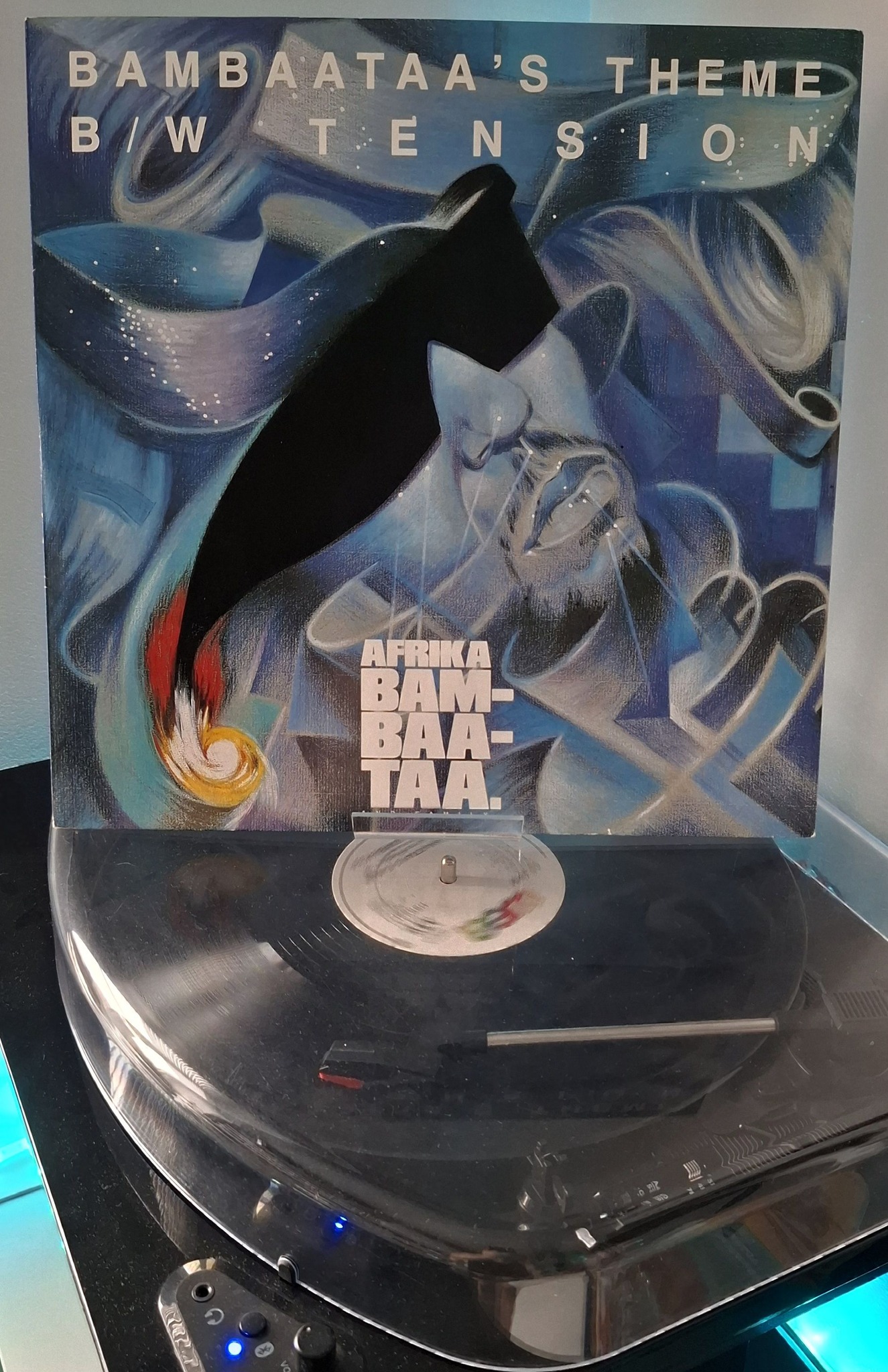 Afrika Bambaataa album with splatter vinyl