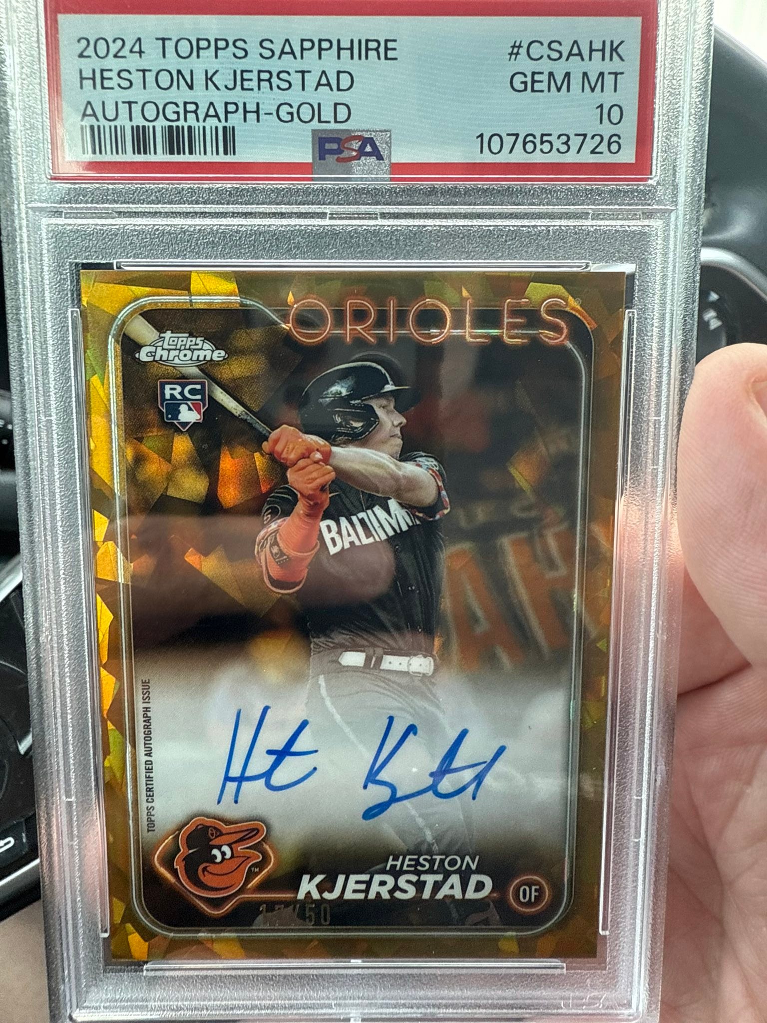 Graded Heston Kjerstad autograph and Jackson Holiday cards