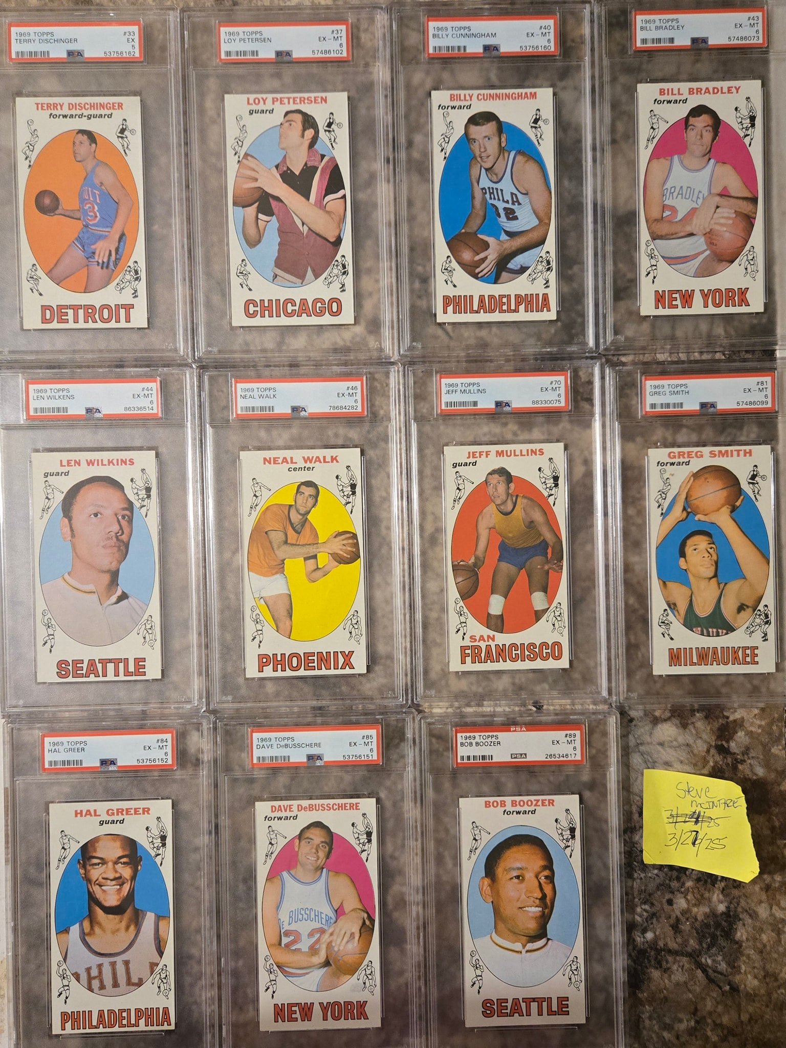 LEN LENNY WILKENS 1969 Topps #44 Tall Boy Vtg Card Autograph PSA 