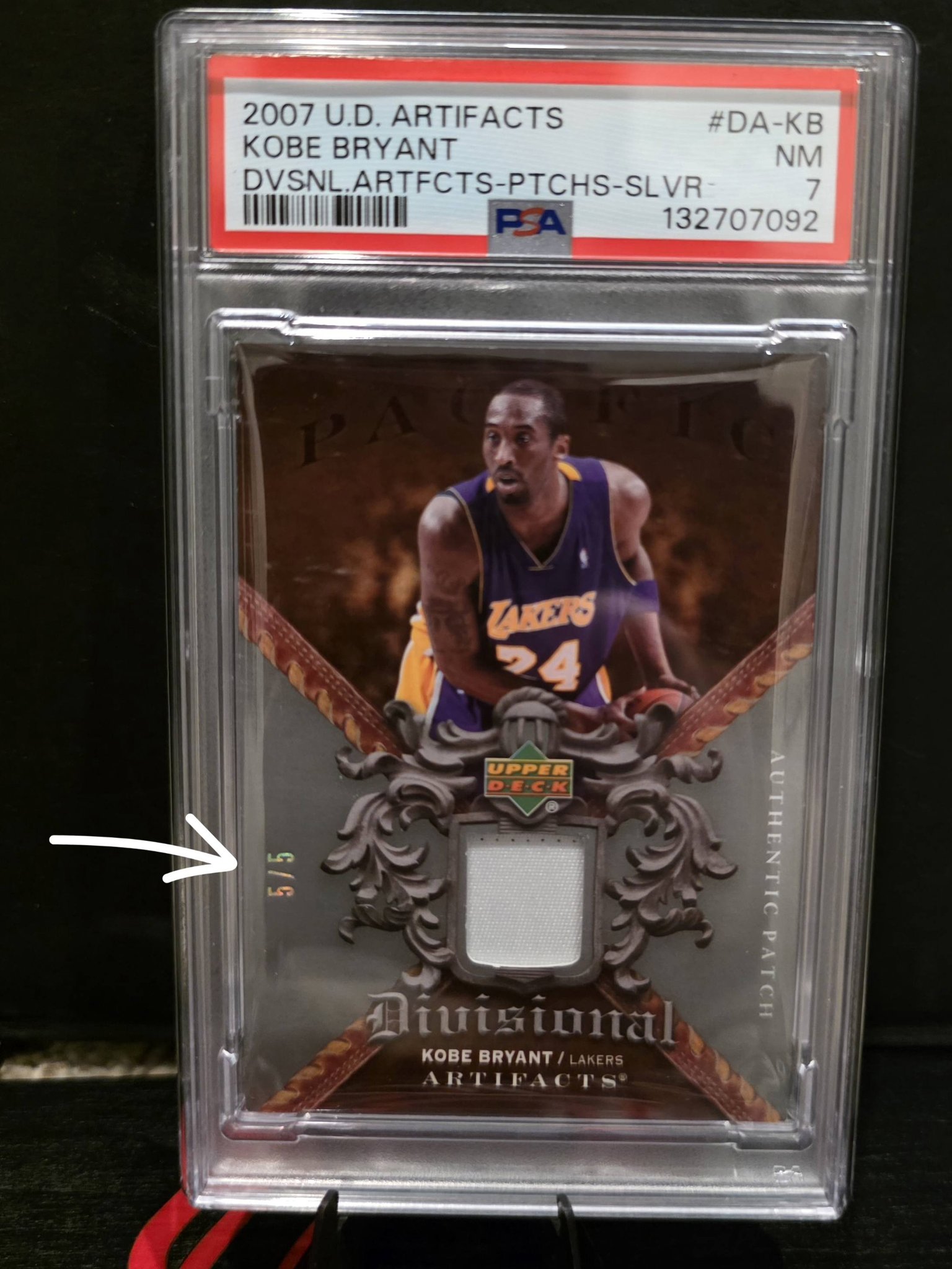 2007 Kobe Bryant Upper Deck game used playoffs card for sale
