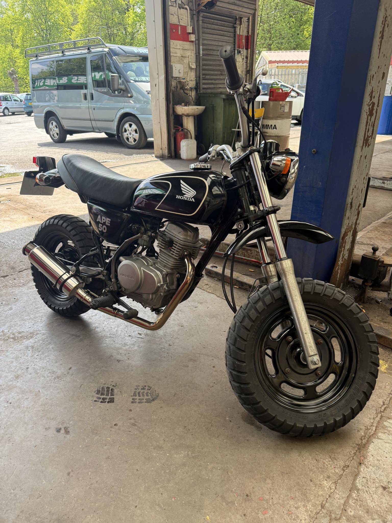 Who insures UK-registered Honda Ape 50 motorcycles?