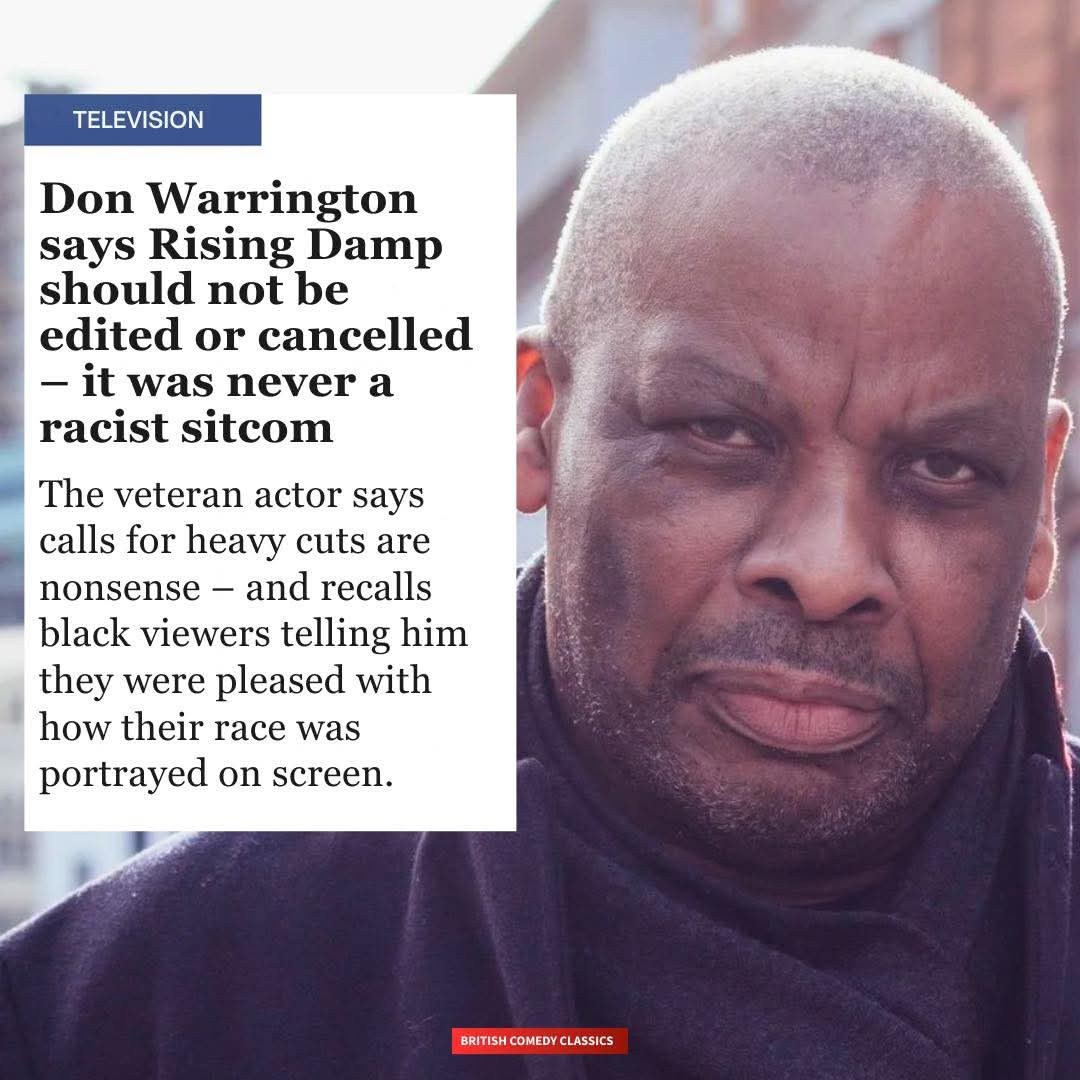 Steven - Good on Don Warrington for coming out and defending Rising ...