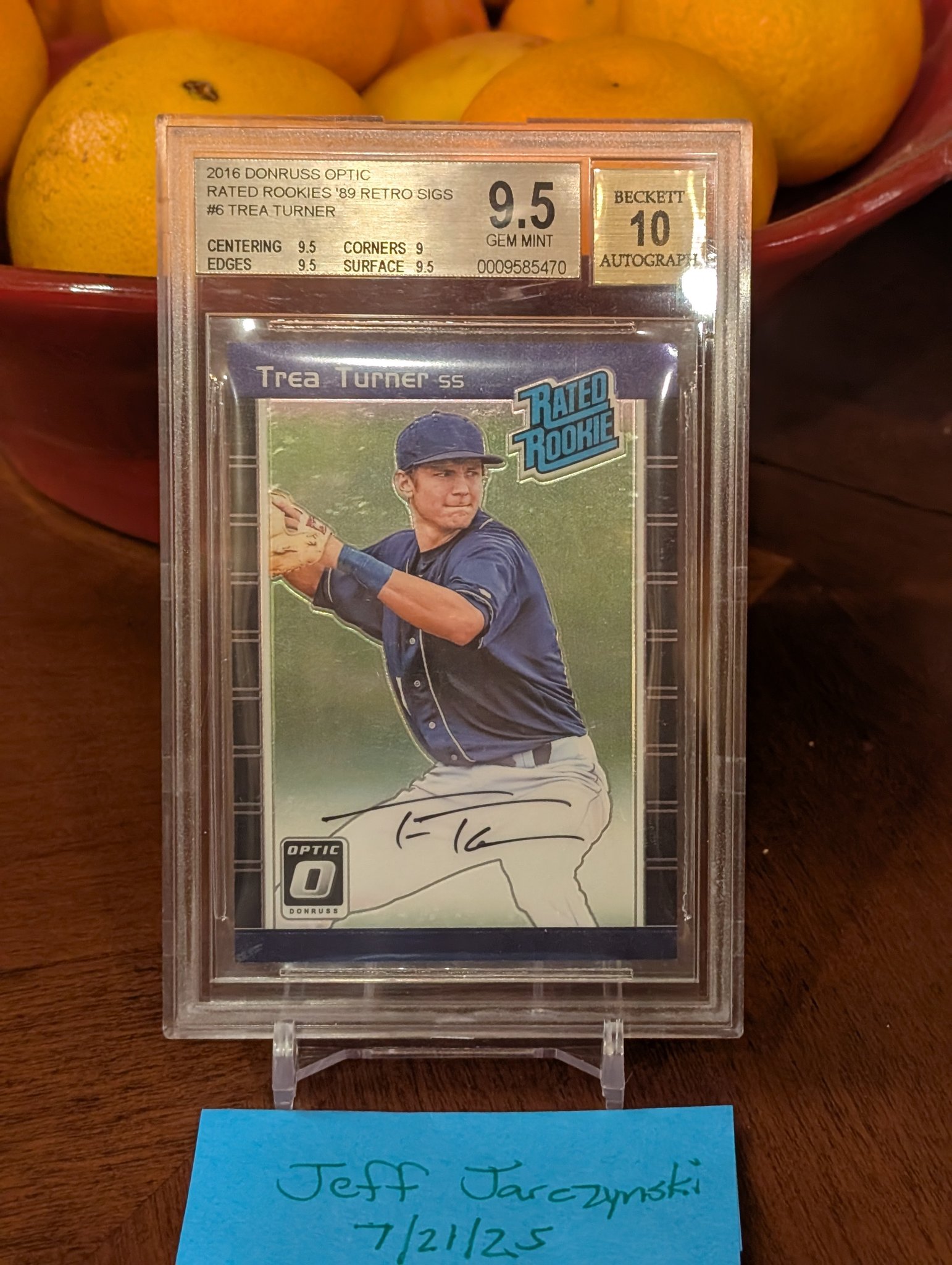 Son pulls rare Trea Turner autograph card
