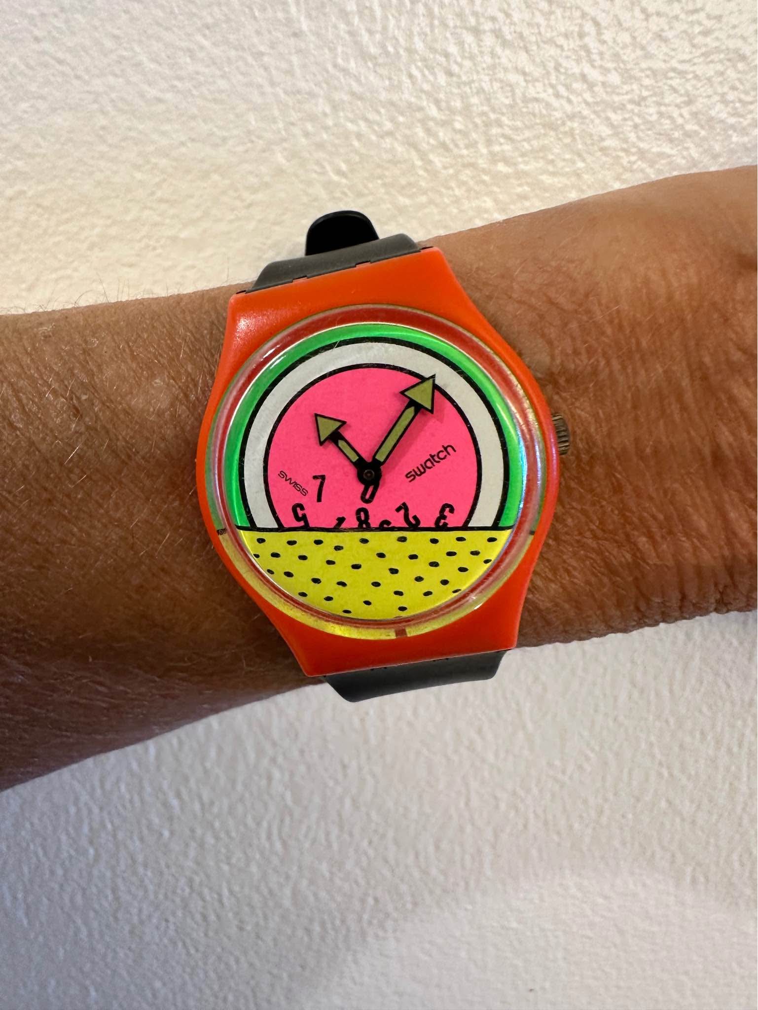 Vintage Swatch 5034-P Breakdance 1983 Mueller & Schmidt Keith