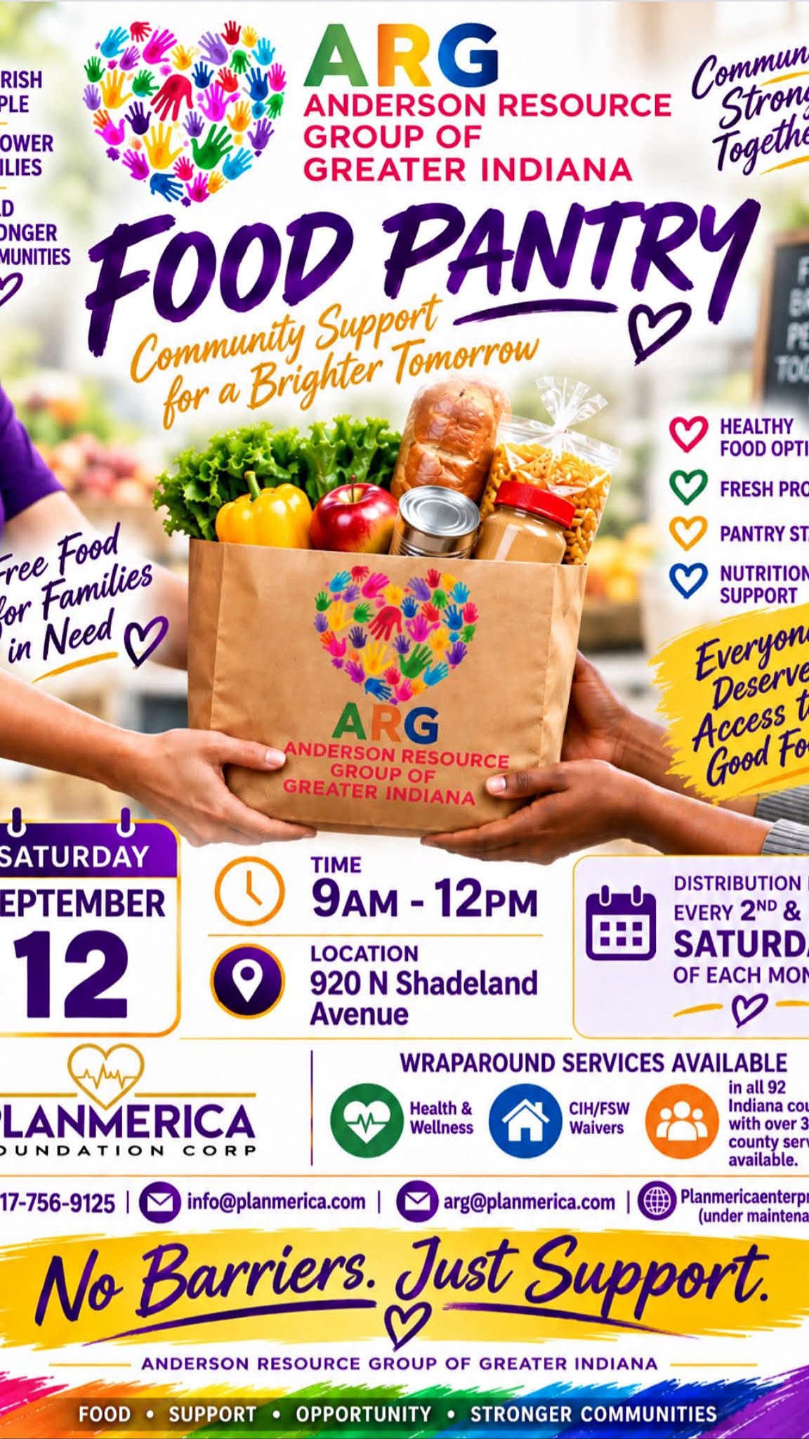 Free Food Pantry at 920 N Shadeland Avenue on Saturdays | Anderson, IN