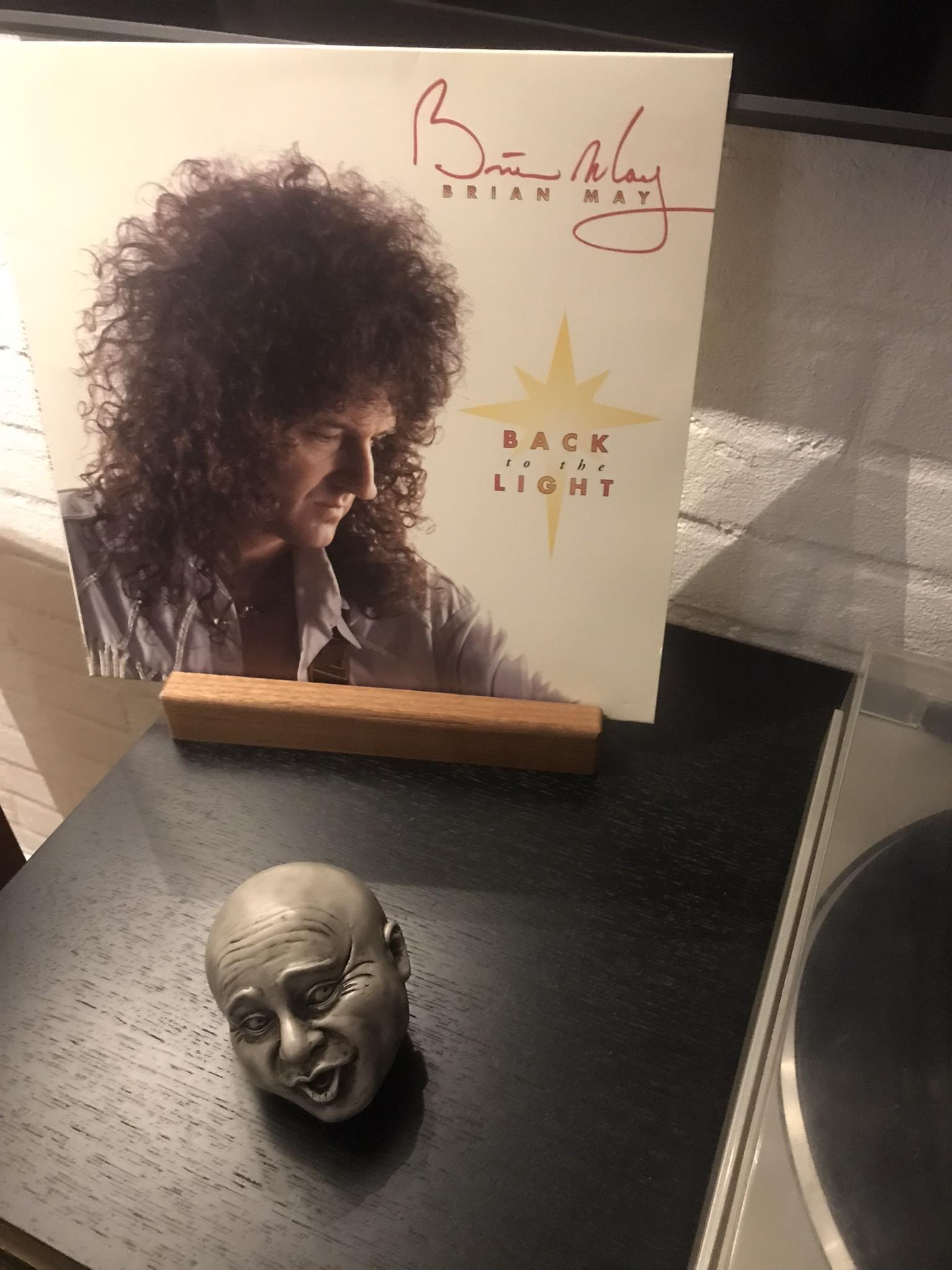 A self-standing promo shop display for Brian May's 'Back To The