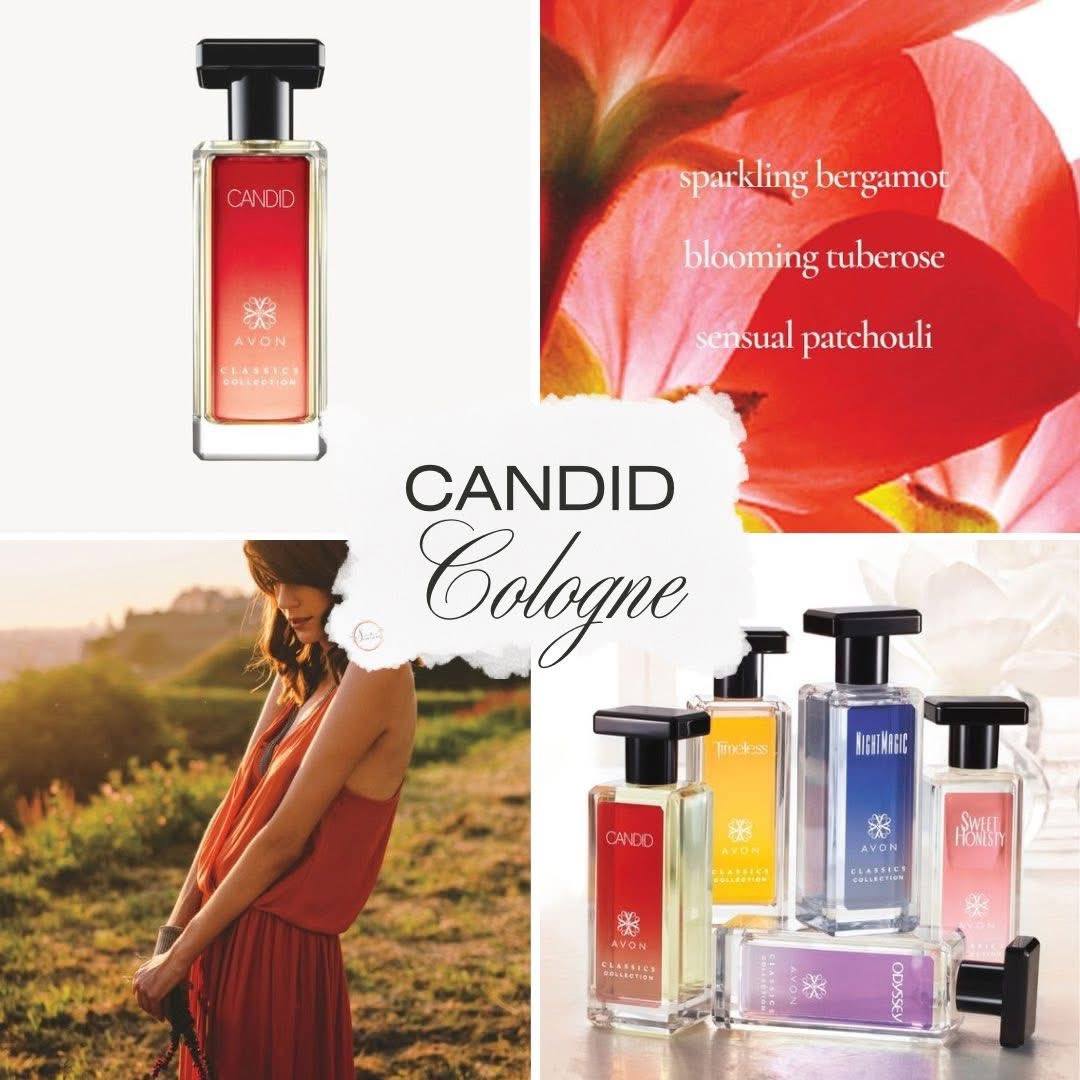 Parfum AVON CANDID Collection Classics - Eau De Cologne En Vaporisateur 50 Ml, Senteur Patchouli Bergamote