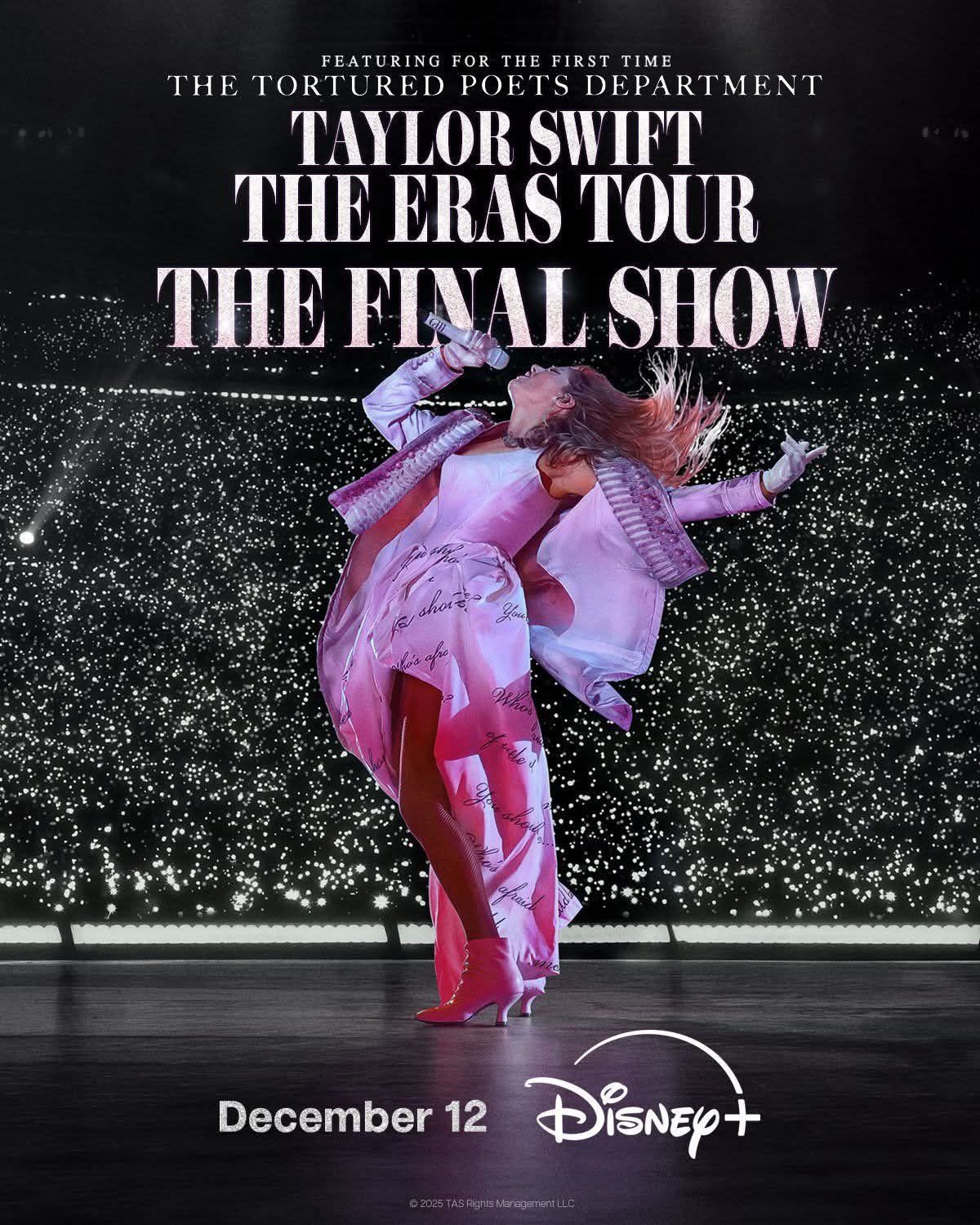 The poster for 'Taylor Swift | The Eras Tour | The Final Show' has