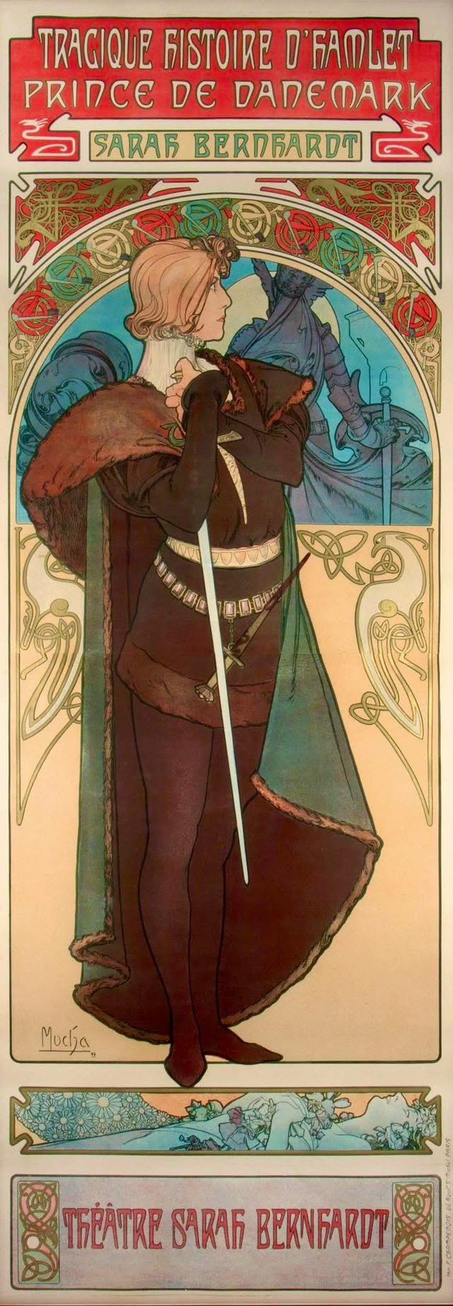 Alphonse Mucha's 1896 lithograph of Sarah Bernhardt