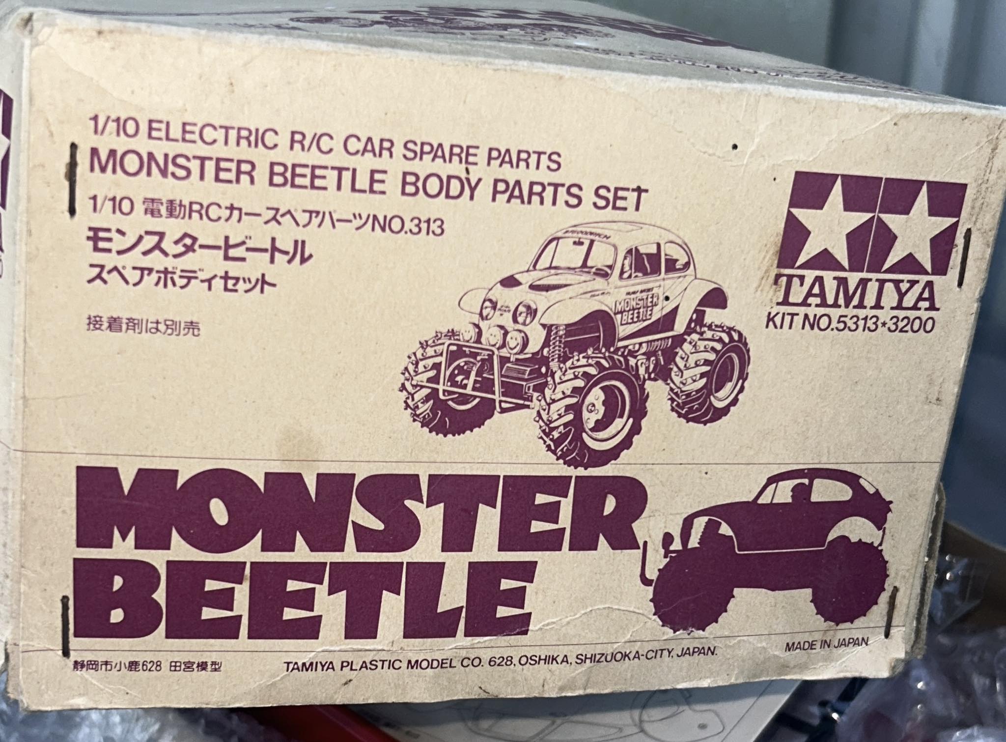 What's the value of unused Tamiya Monster Beetle body sets?