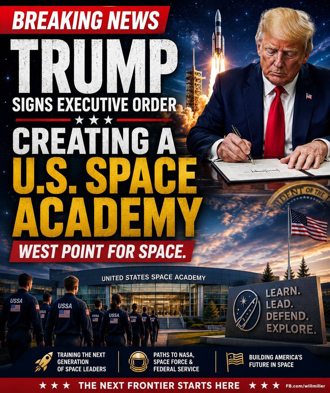 BREAKING:
President Donald J. Trump just signed an Executive Order establishing a new federal academy, THE UNI