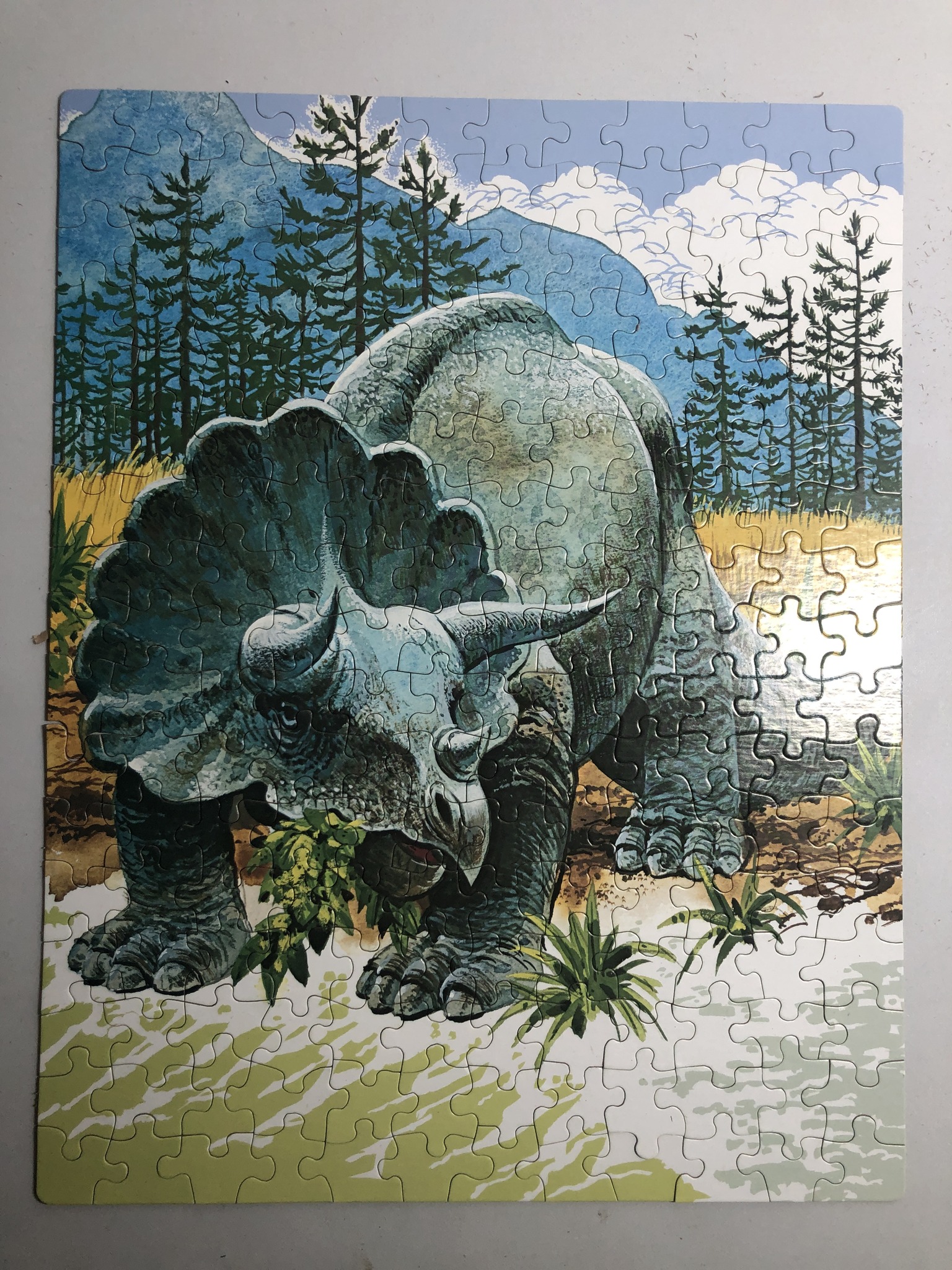Vintage 1975 Triceratops jigsaw puzzle