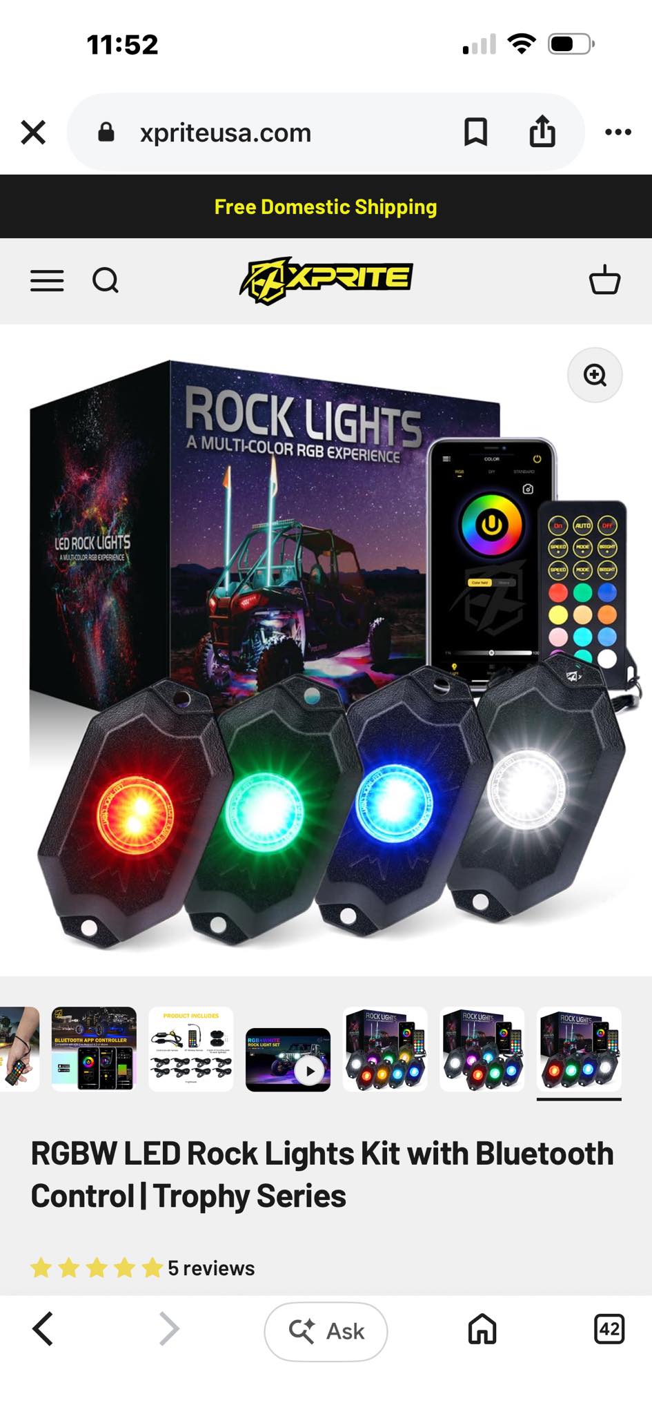 What are Xprite RGBW LED Rock Lights like for a 2026 Rubicon?