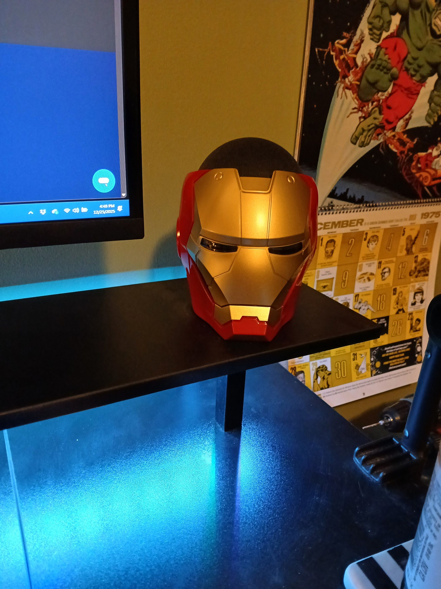 iron man helmet alexa Echo Dot with Limited Edition Marvel Stand Marvel Iron Man Stand for