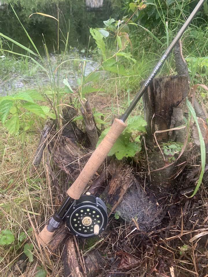 1980 Orvis Ultra Fine 2 wt, CFO 11, and a Rocky Mountain Brook Trout.