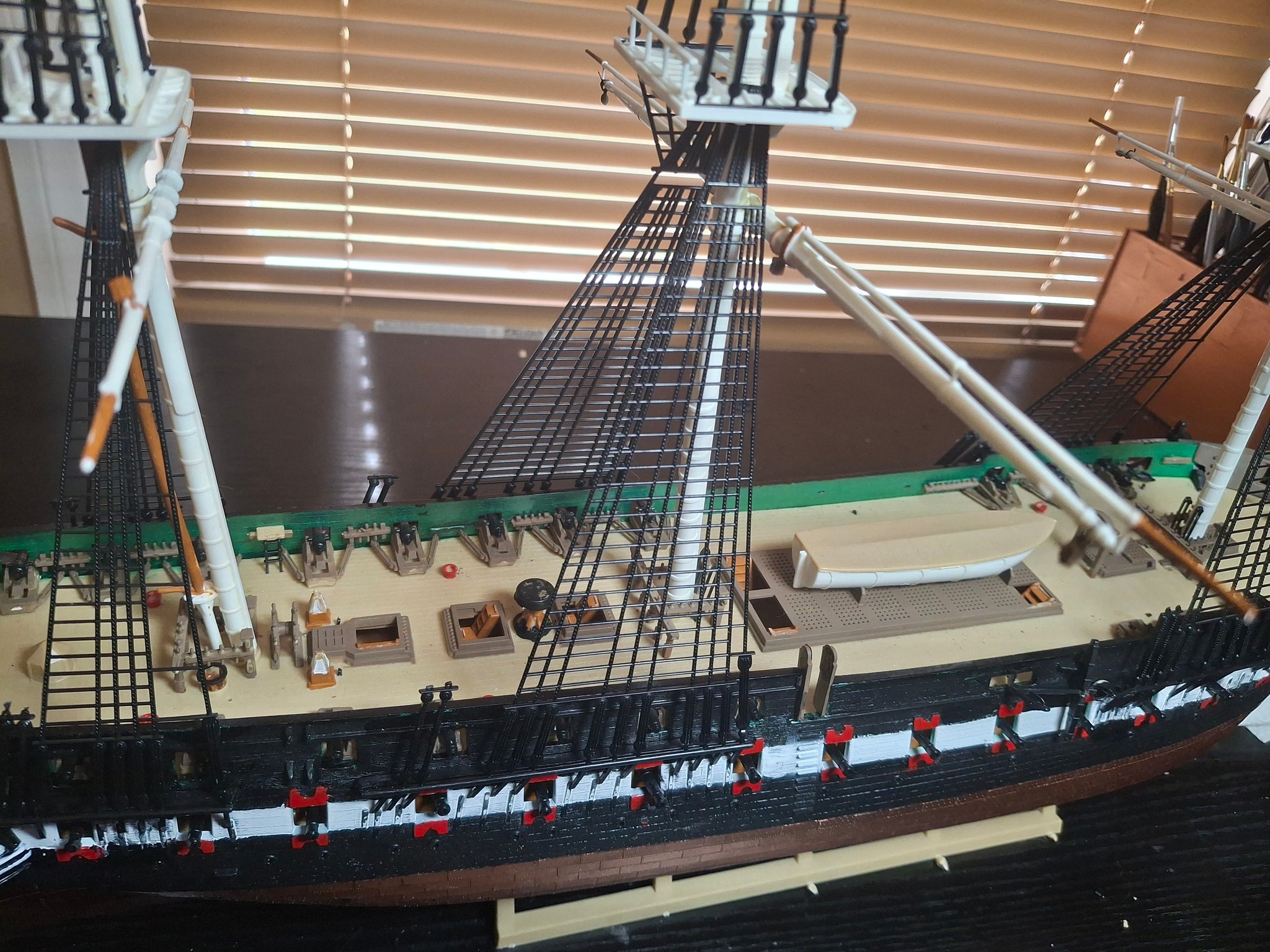 Slowly getting there with my 1/120 USS Constitution.