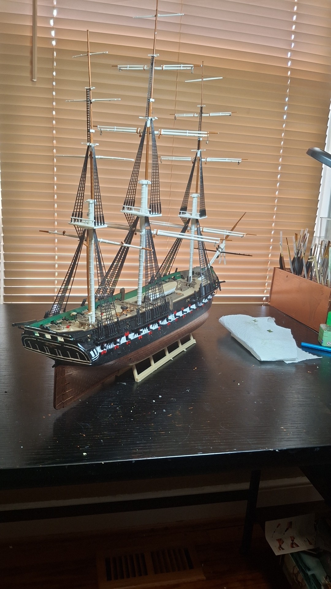 Slowly getting there with my 1/120 USS Constitution.