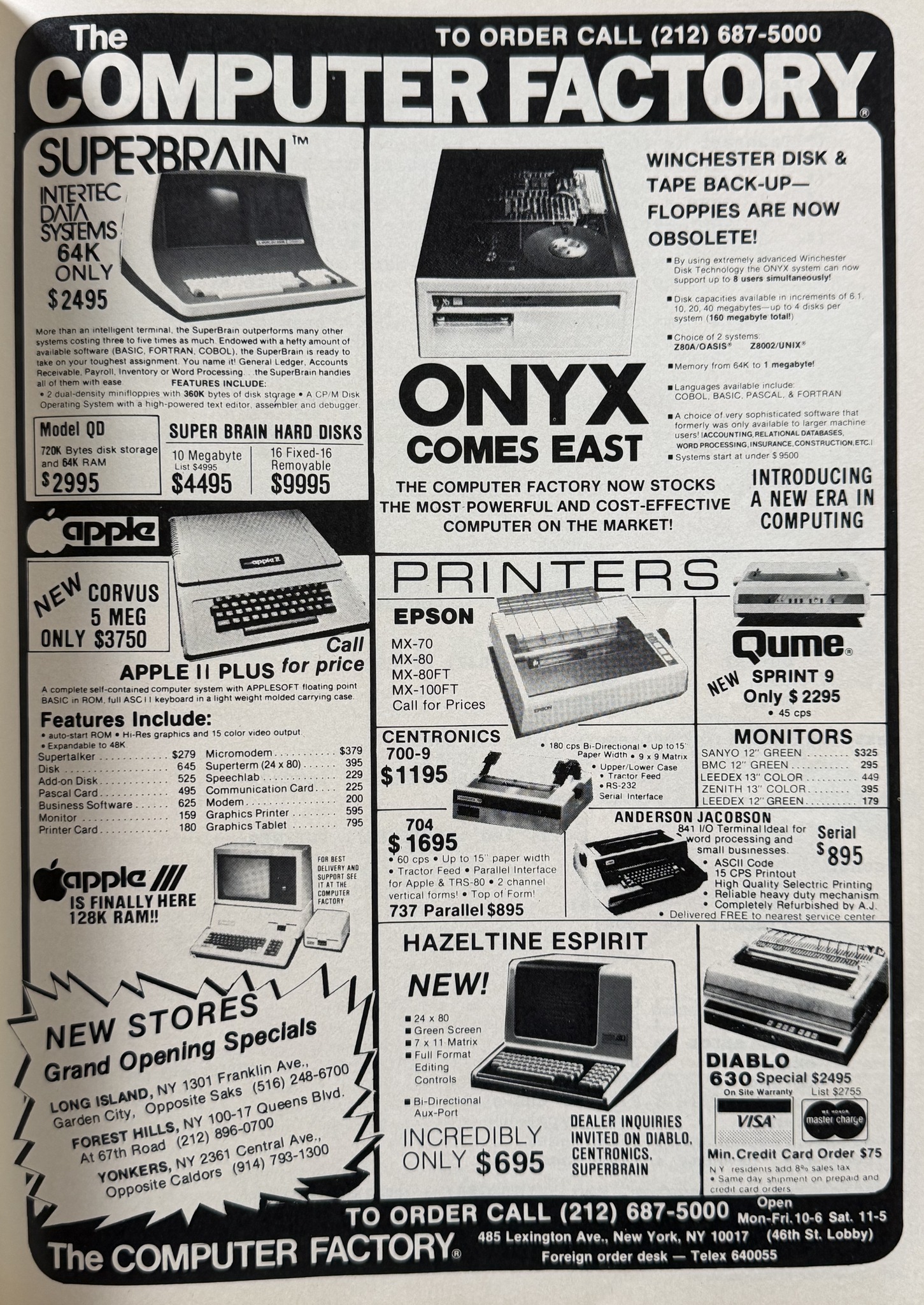 ZX81 computer ad from 1982 Byte magazine