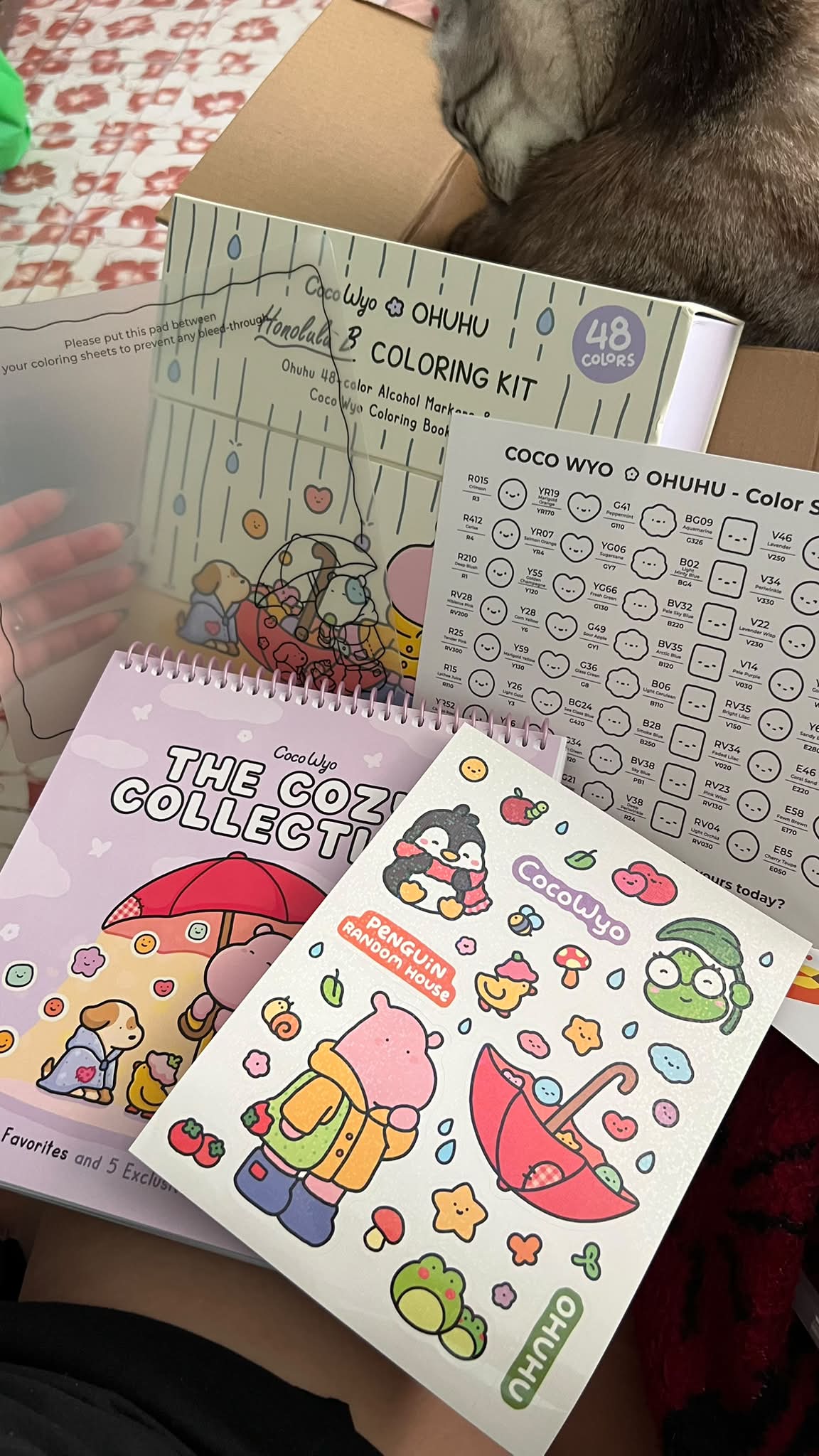 How to identify exclusive pages in the Ohuhu x Coco Wyo collab set?