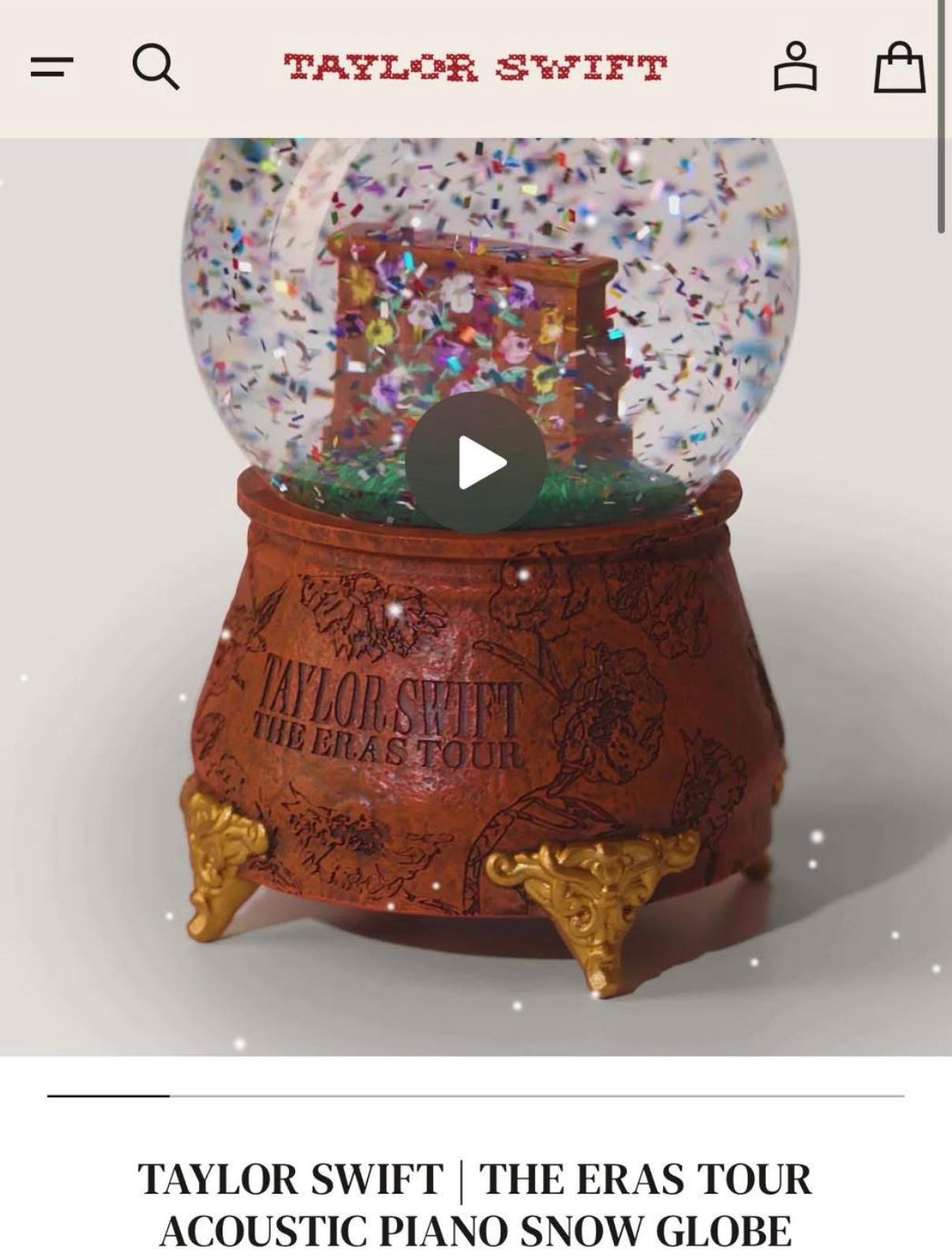 Taylor Swift Vault snow globe available at Burlington