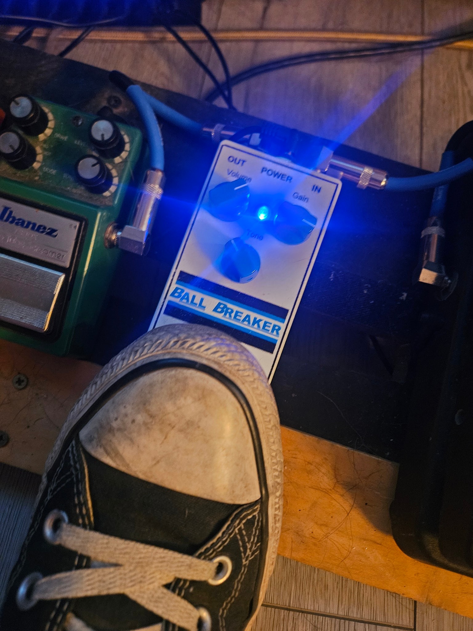 Custom JHS Morning Glory overdrive pedal with Marshall Blues