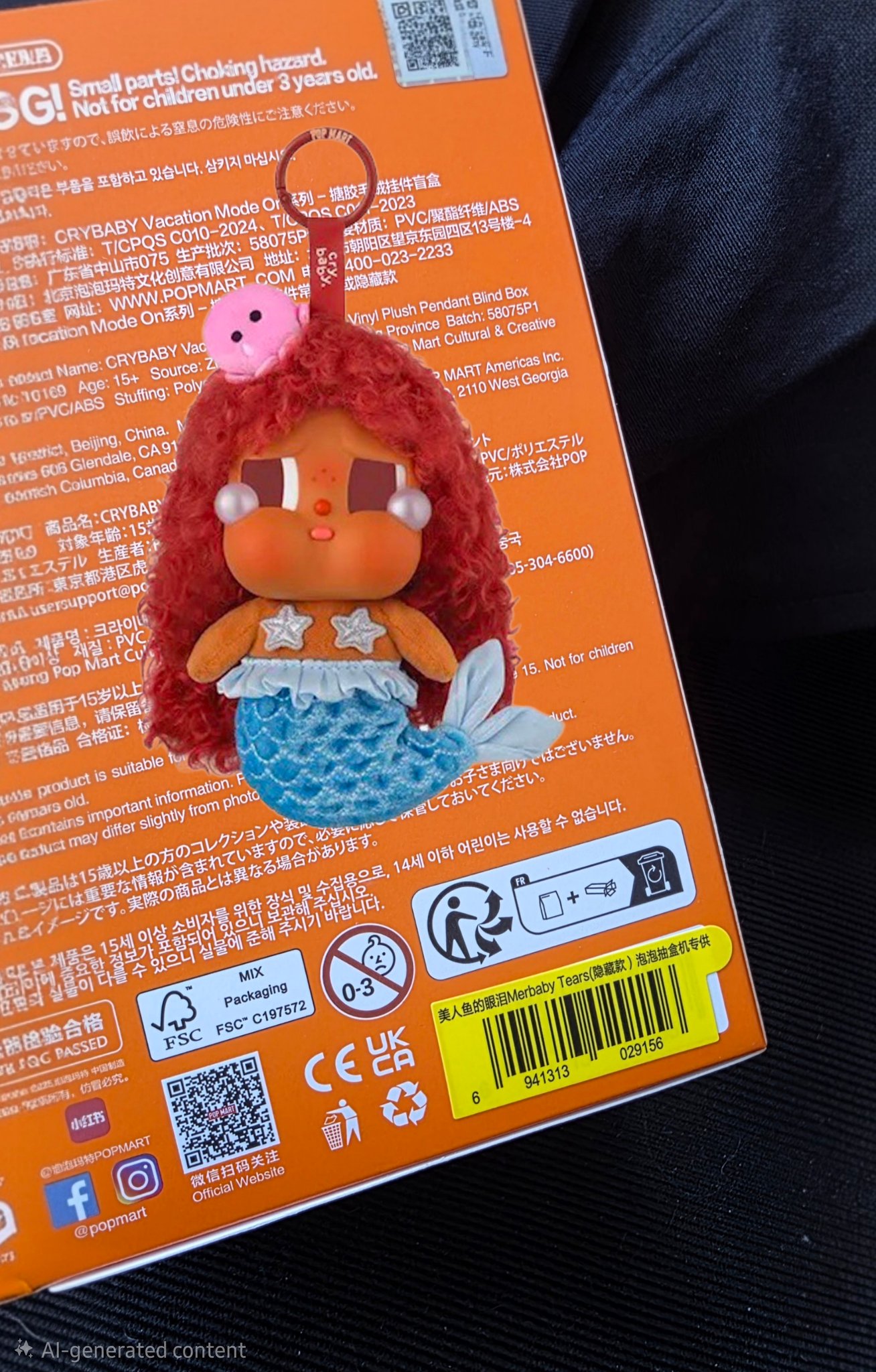み様 Merbaby Tears vinyl plush pendant keychain for sale