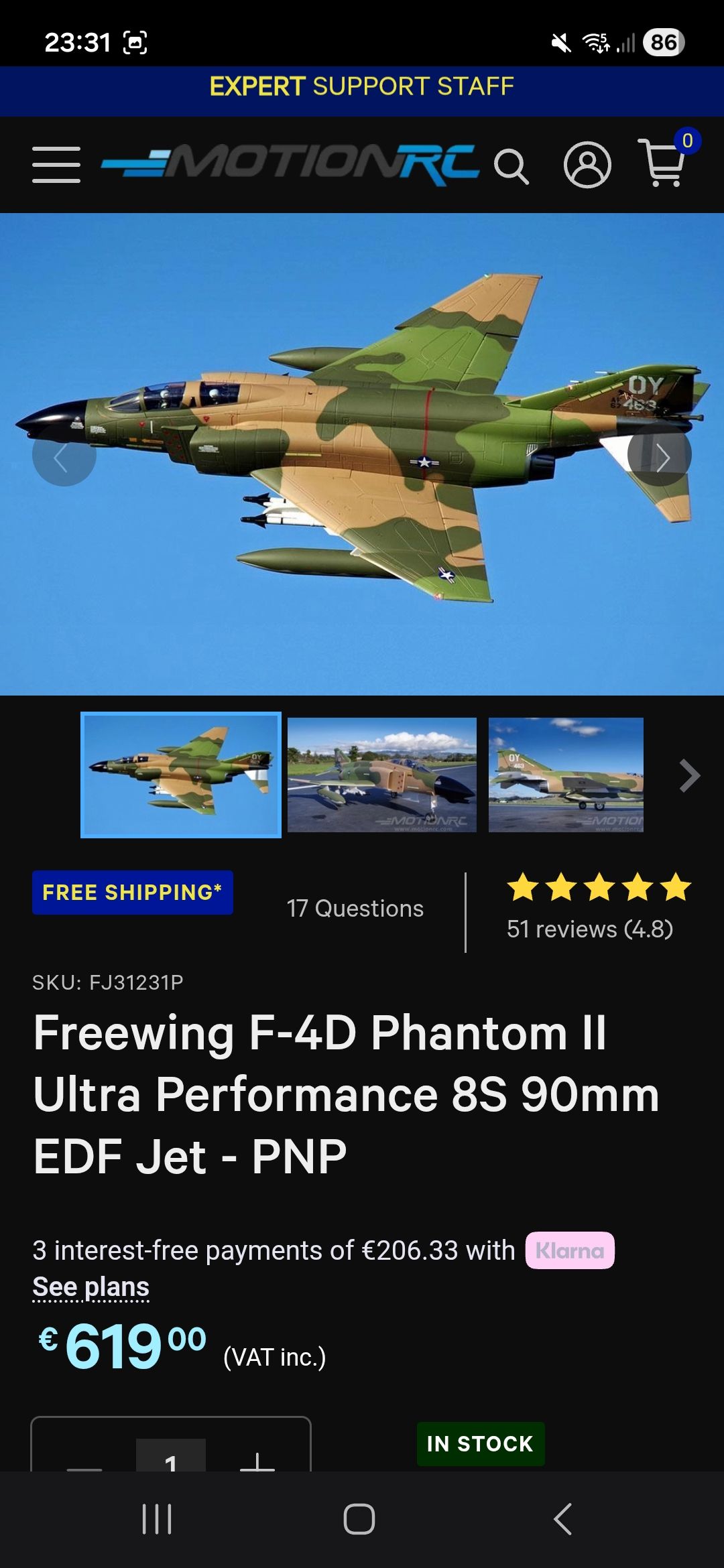 Are elevator mods still required for Freewing F-4D Phantom II?