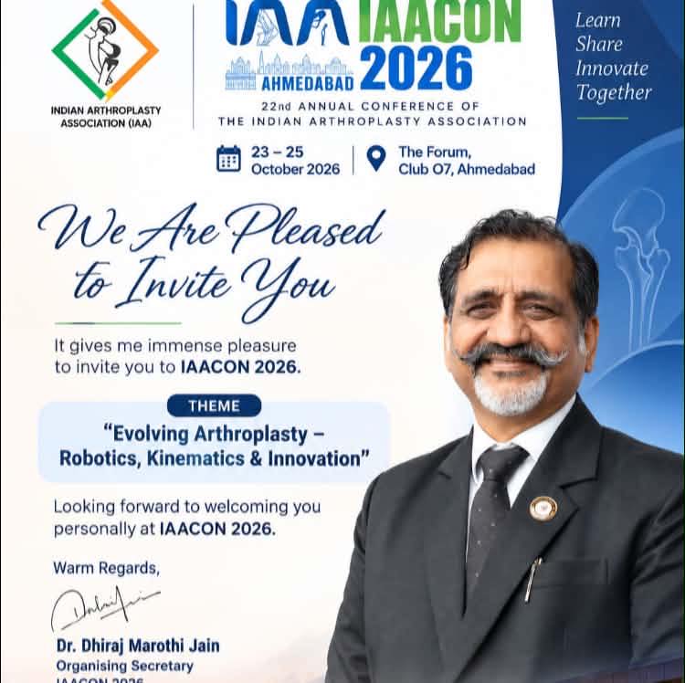 IAACON2026-10 days to go #iaacon #indianarthroplasty | DrDhiraj Marothi